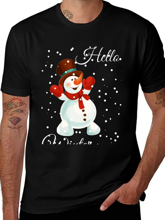 Hello Winter Snowman Graphic Tee