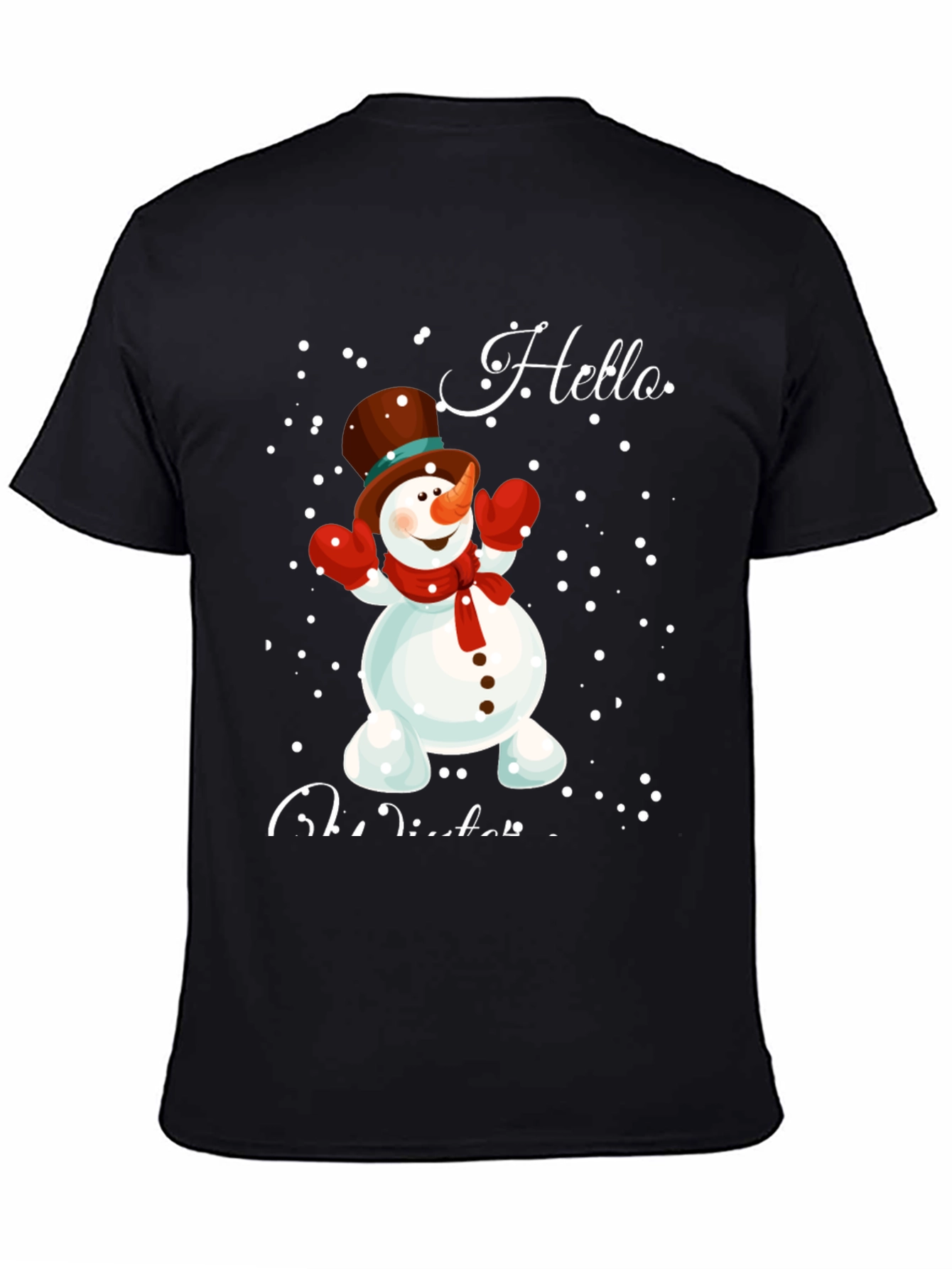 Hello Winter Snowman Graphic Tee