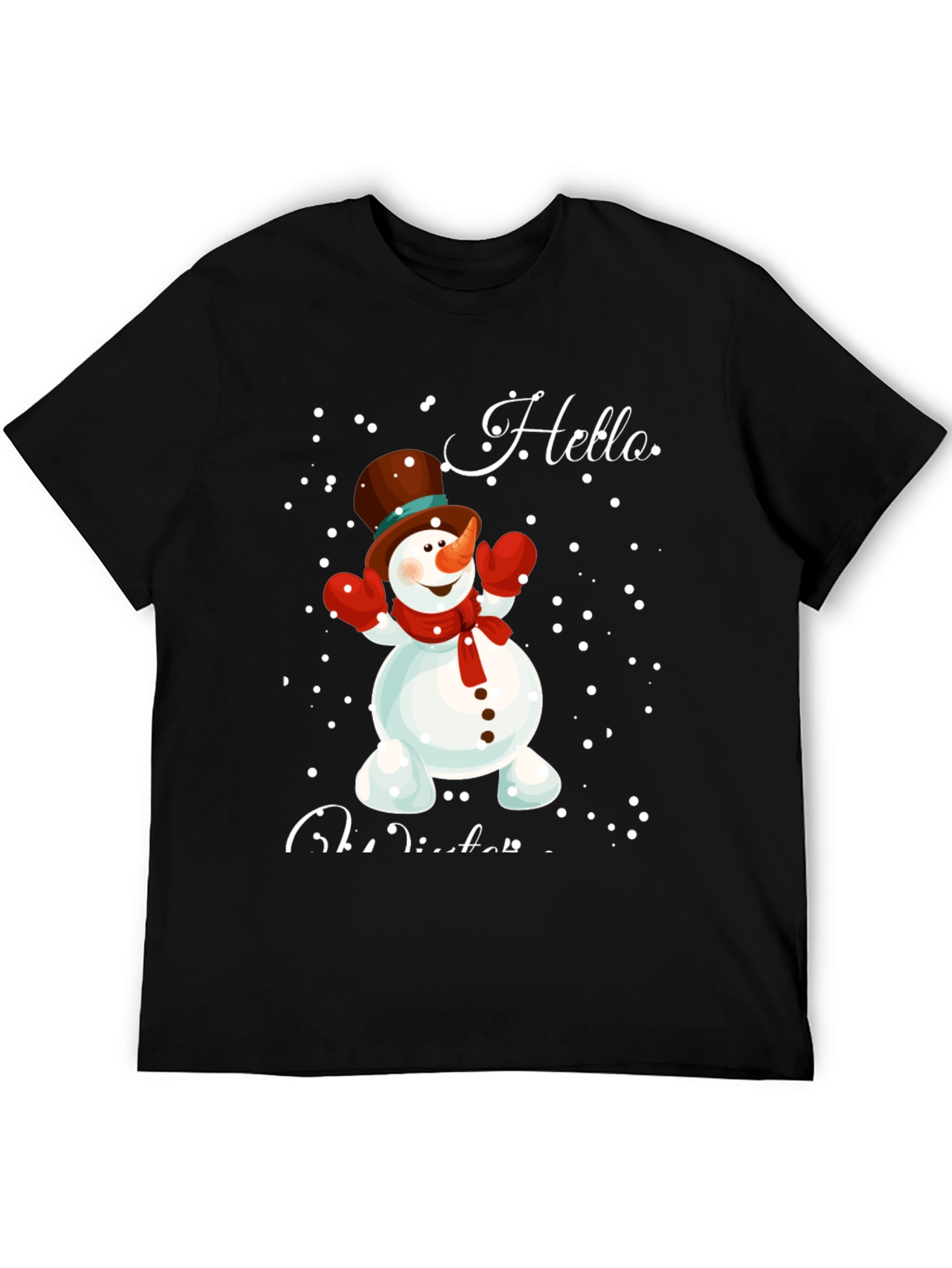 Hello Winter Snowman Graphic Tee