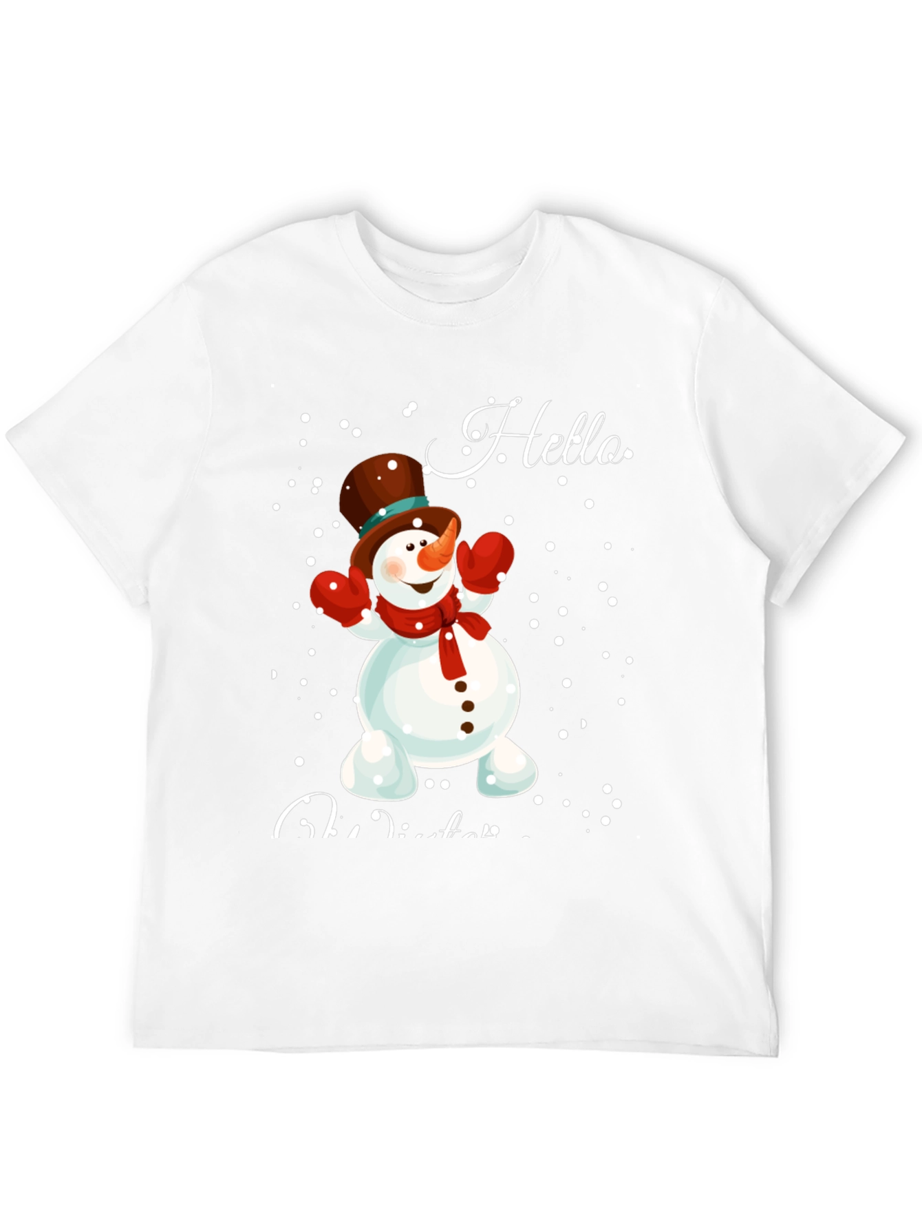 Hello Winter Snowman Graphic Tee