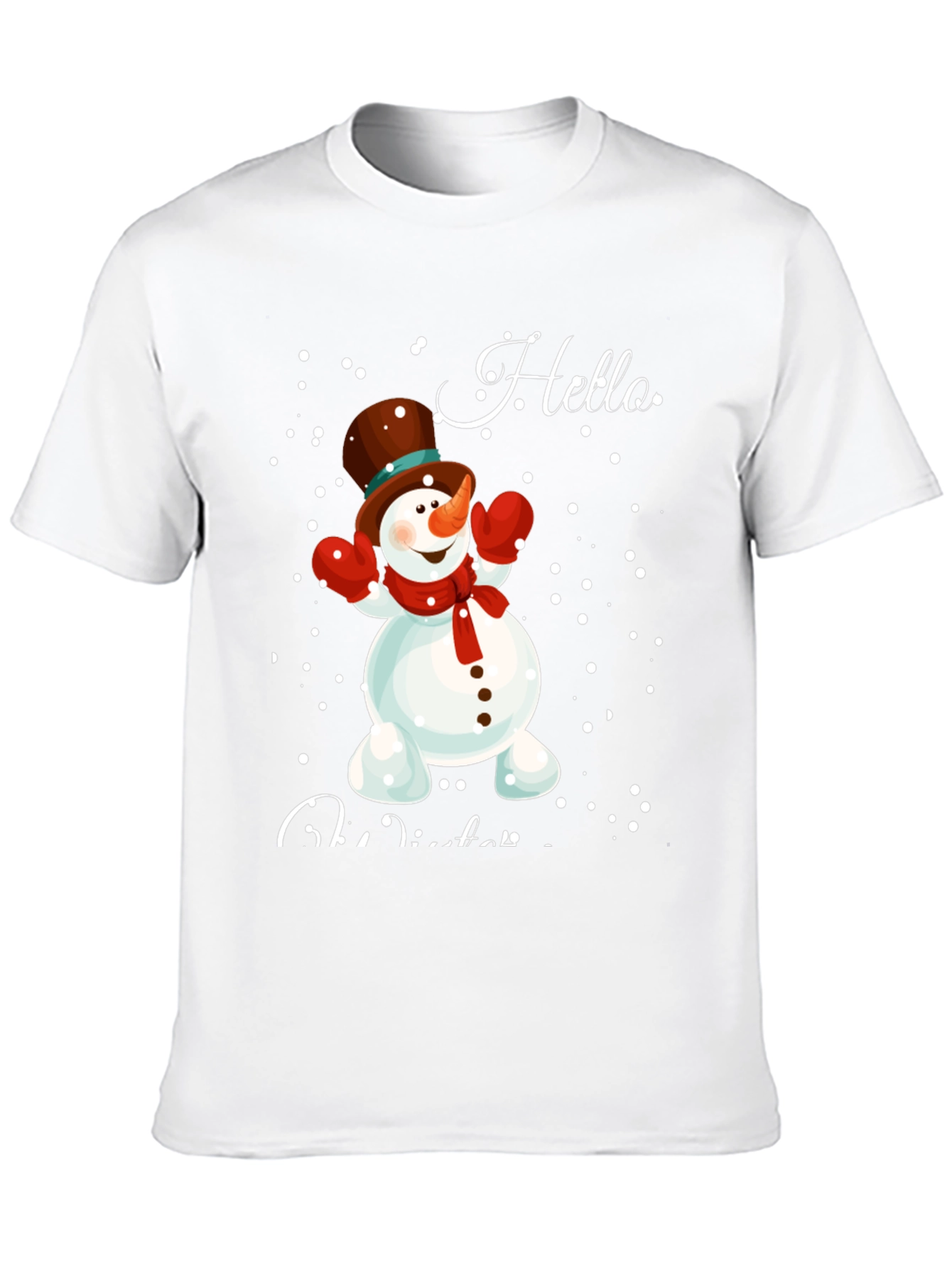 Hello Winter Snowman Graphic Tee