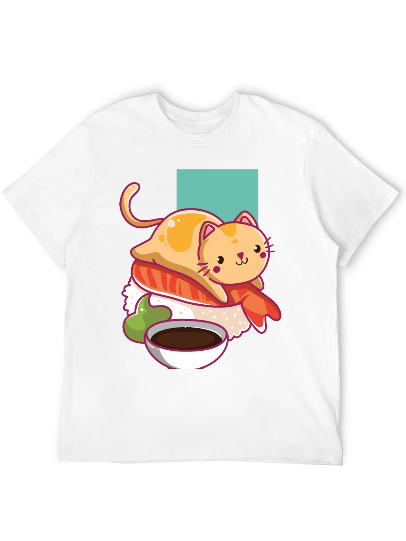 Sushi Cat T-Shirt - Cute Kawaii Design