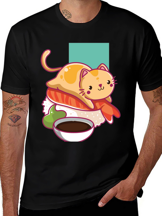 Sushi Cat T-Shirt - Cute Kawaii Design