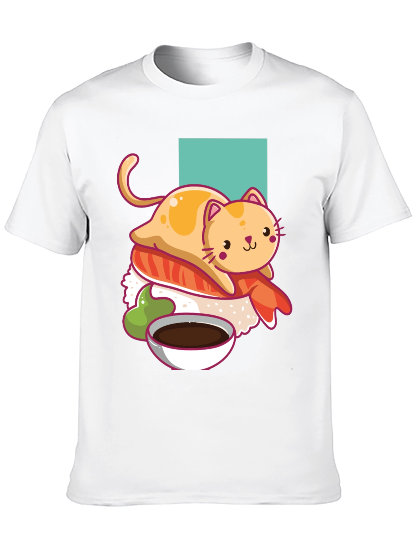 Sushi Cat T-Shirt - Cute Kawaii Design