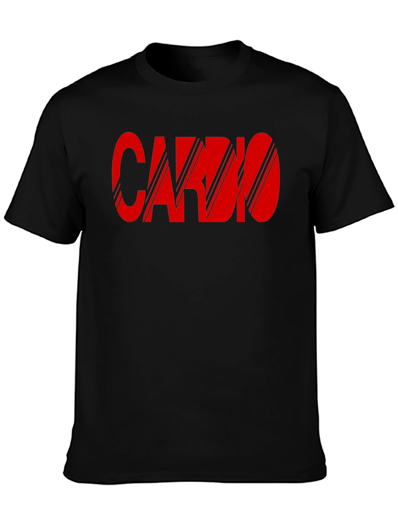 Mens Black Cardio Graphic Print T-Shirt