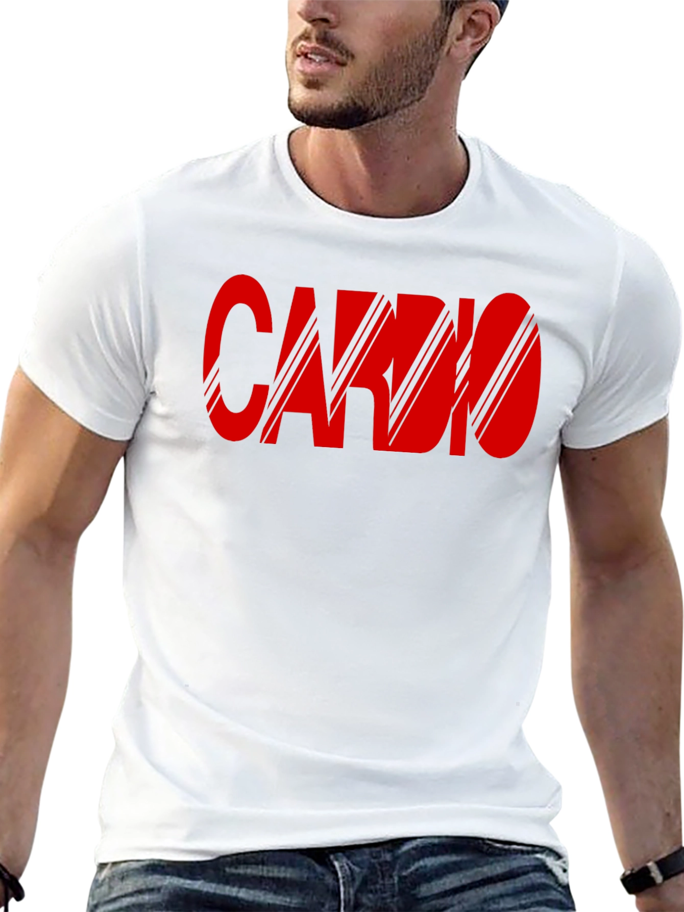 Mens Black Cardio Graphic Print T-Shirt
