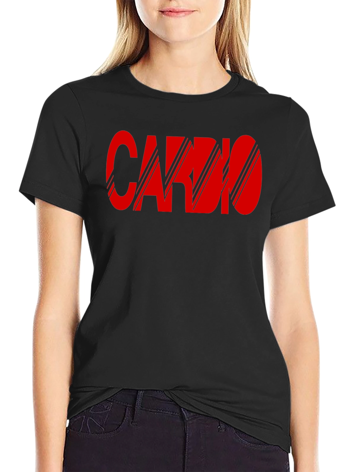 Mens Black Cardio Graphic Print T-Shirt