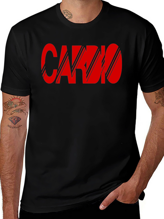 Mens Black Cardio Graphic Print T-Shirt