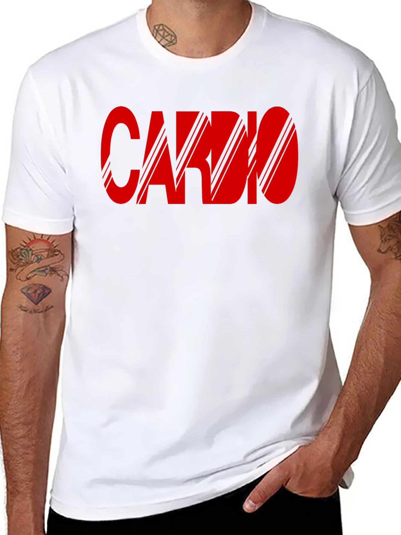 Mens Black Cardio Graphic Print T-Shirt