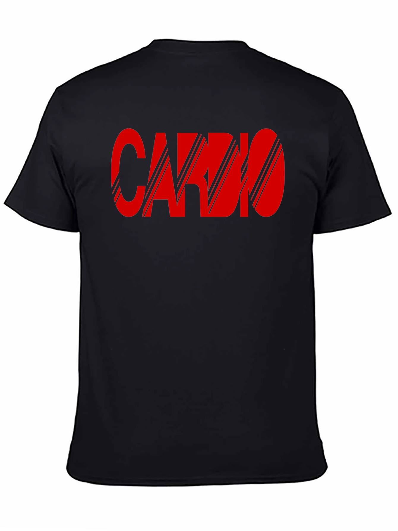 Mens Black Cardio Graphic Print T-Shirt