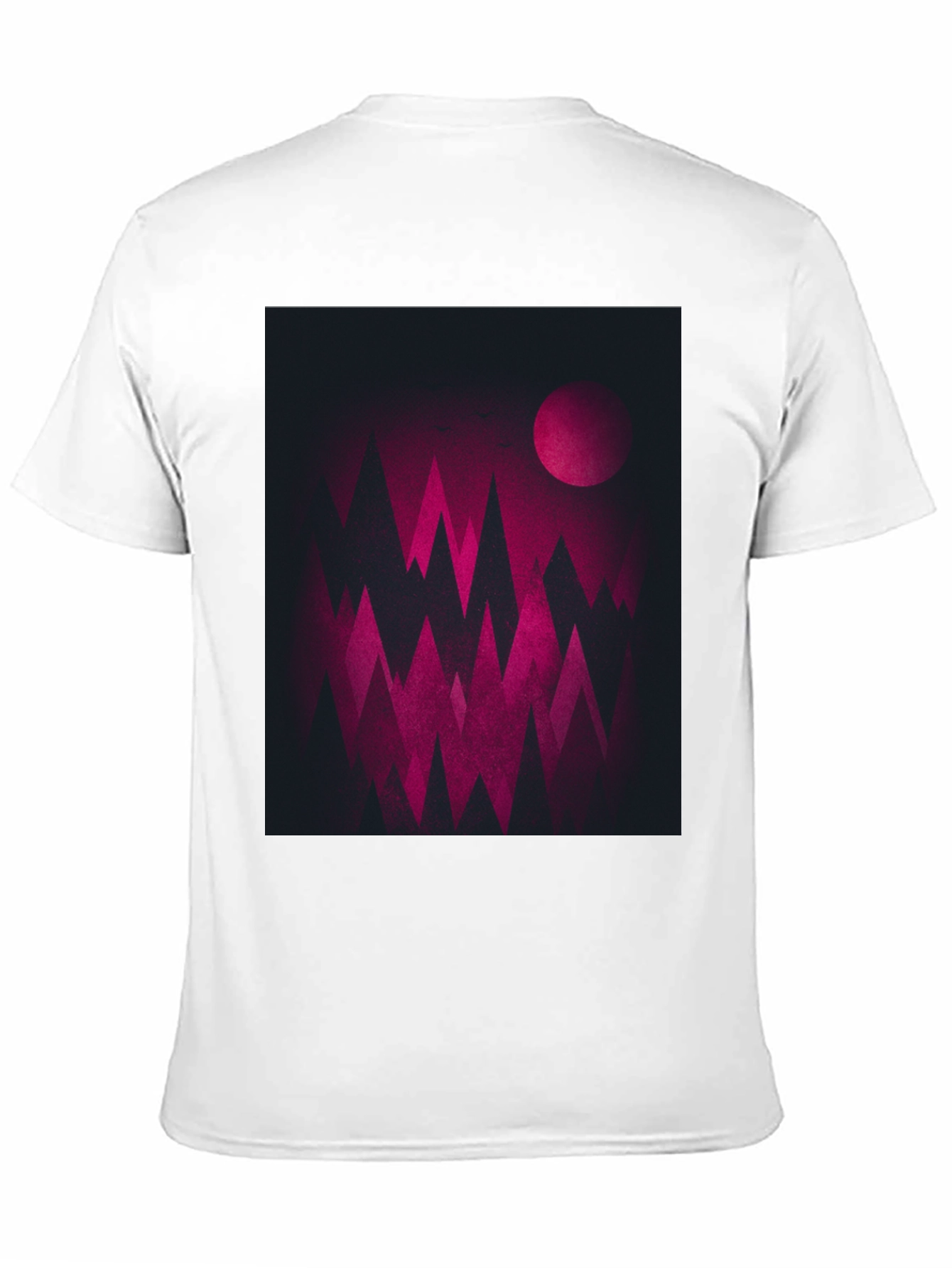 Geometric Mountainscape Graphic Tee - Dark & Bold Design