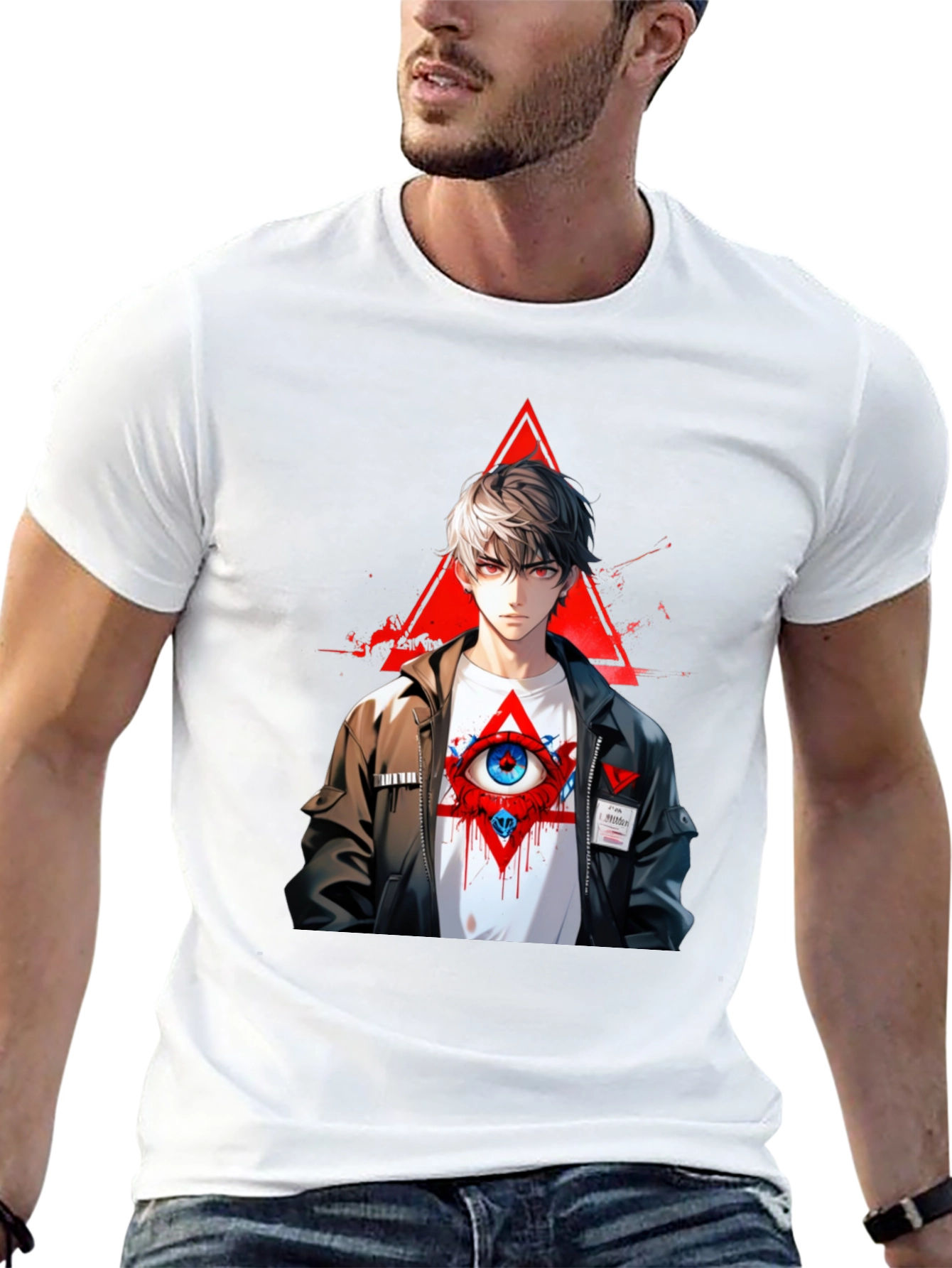 Anime Eye T-Shirt - Black Graphic Tee