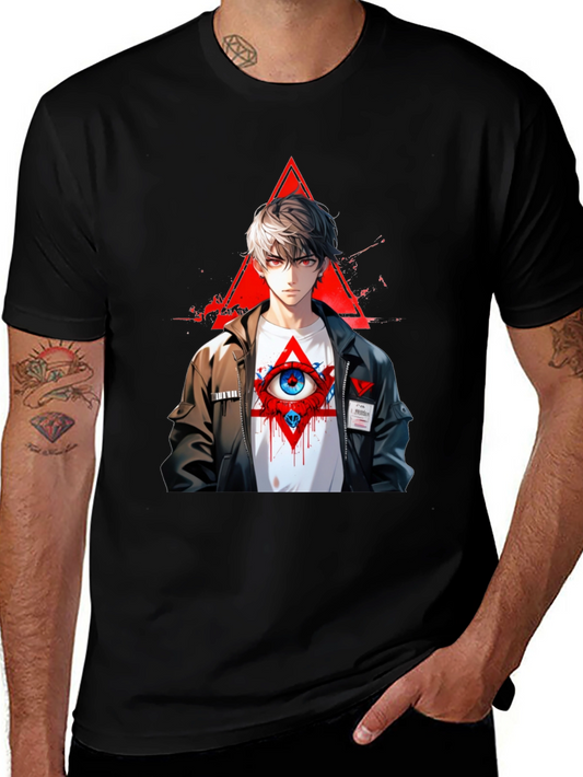 Anime Eye T-Shirt - Black Graphic Tee
