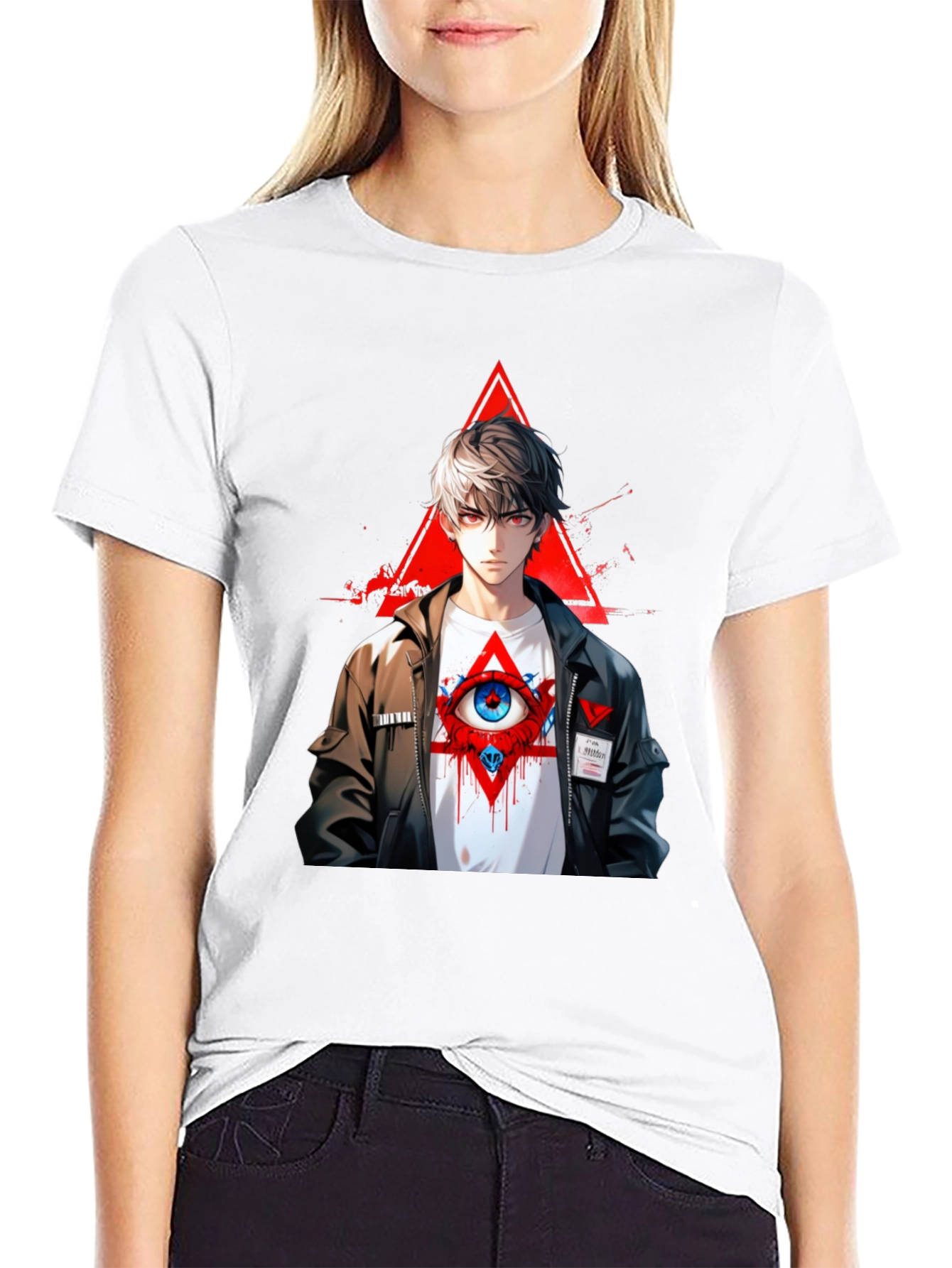 Anime Eye T-Shirt - Black Graphic Tee