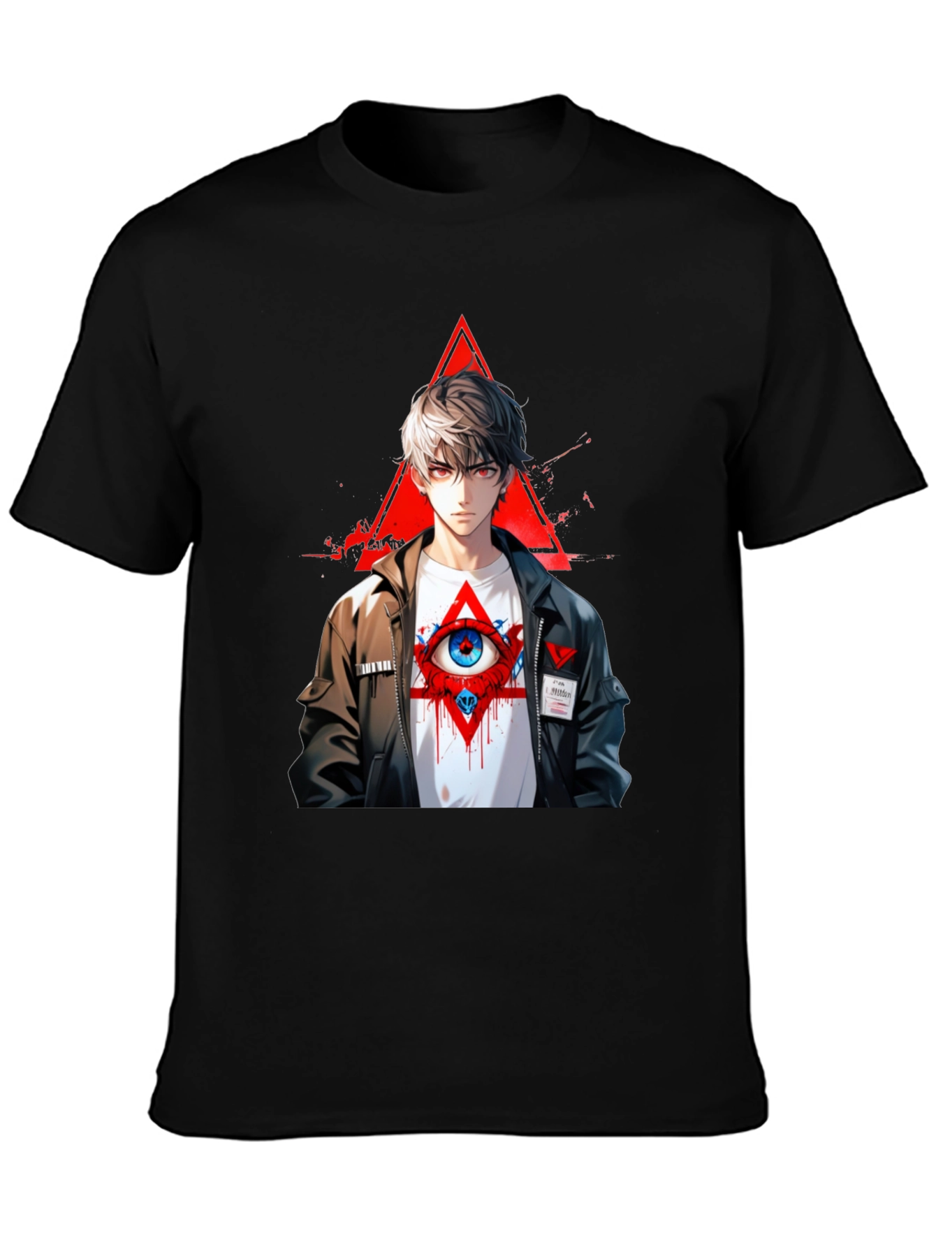 Anime Eye T-Shirt - Black Graphic Tee