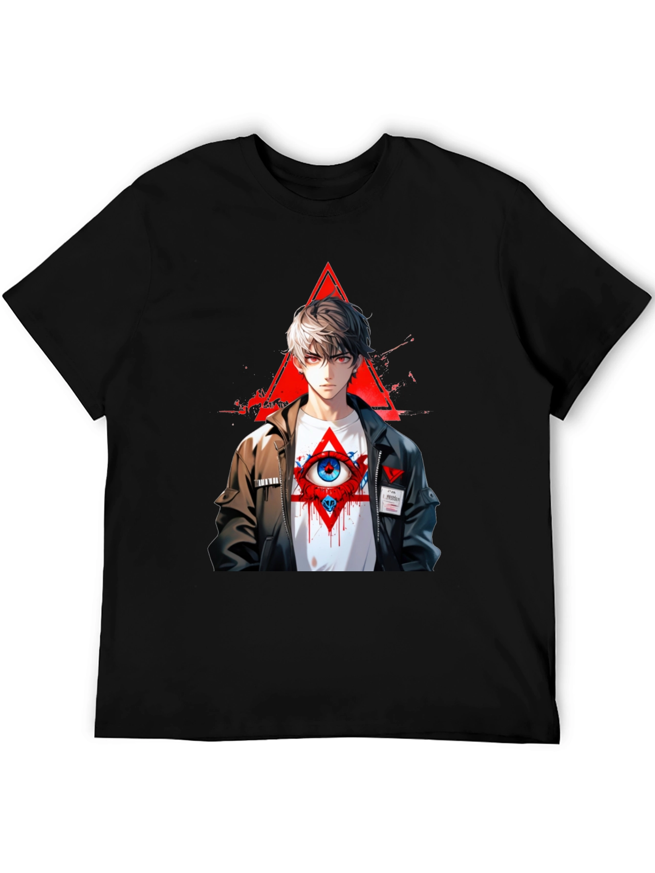 Anime Eye T-Shirt - Black Graphic Tee