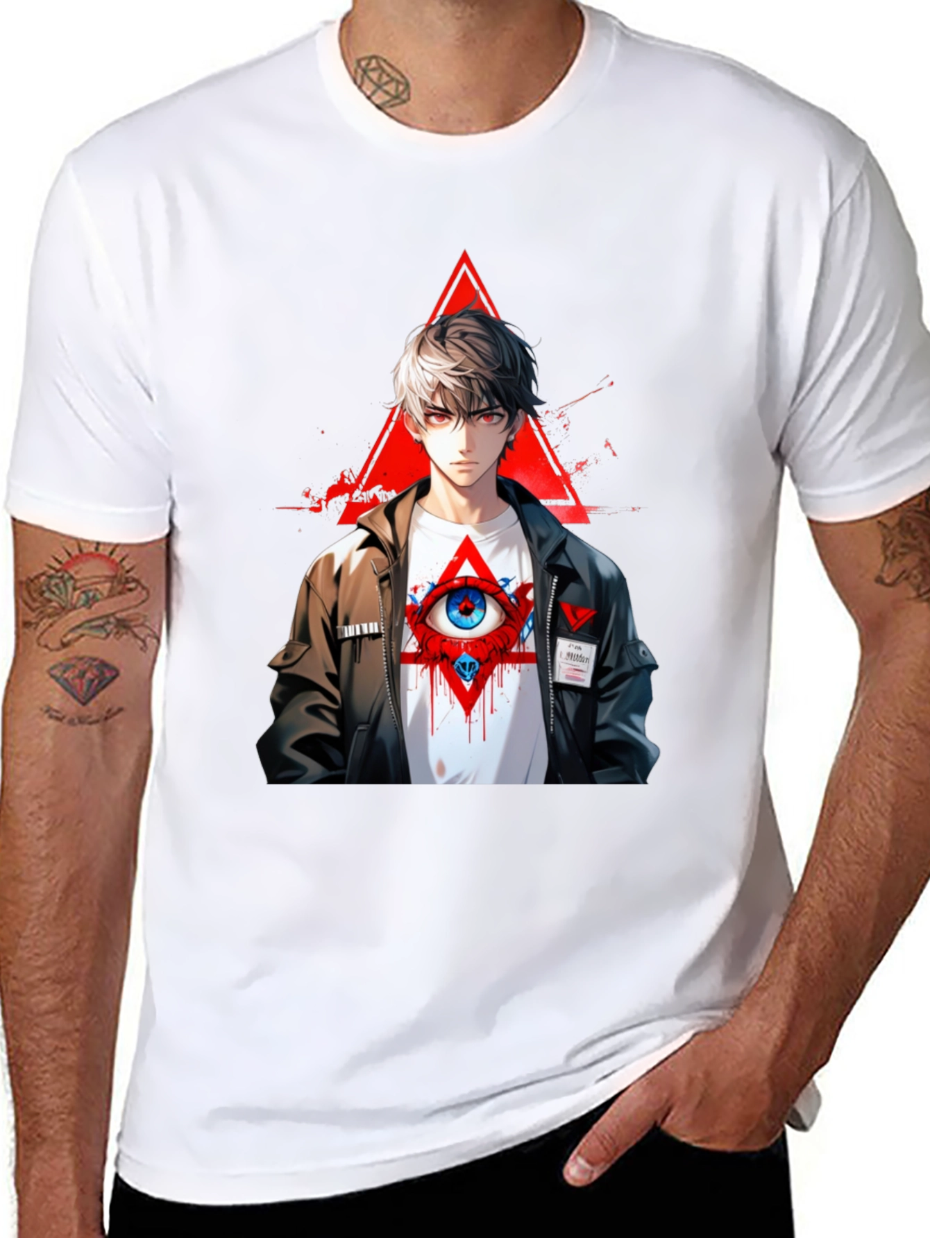 Anime Eye T-Shirt - Black Graphic Tee
