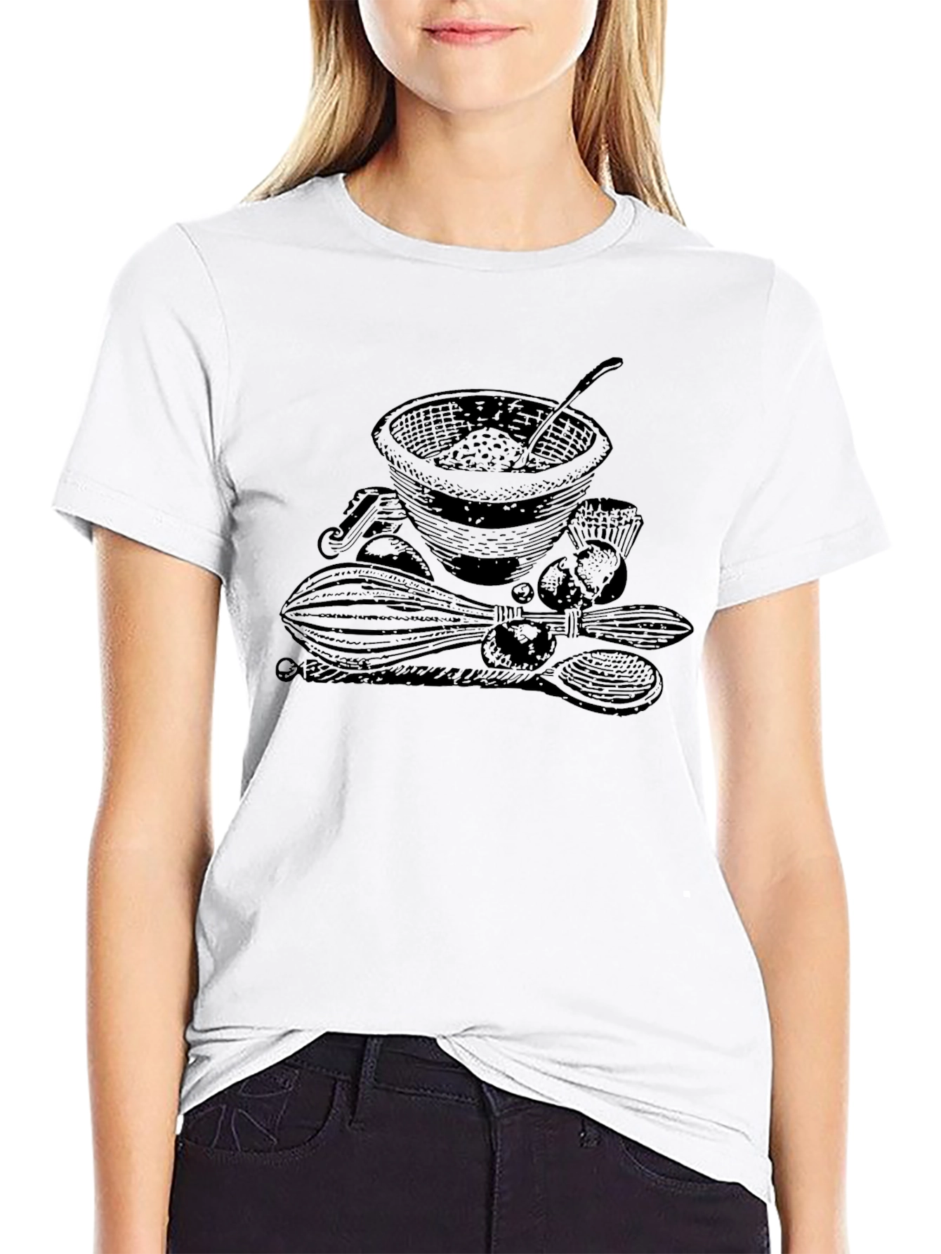 Baking Design Black T-Shirt