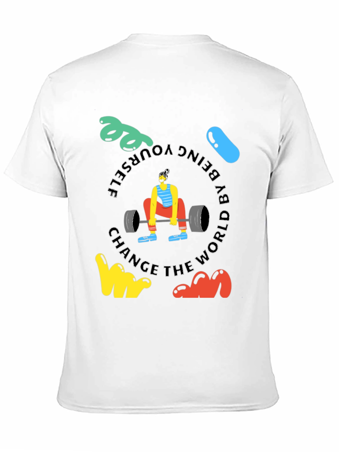 Motivational Black T-Shirt: Deadlift & Be Yourself