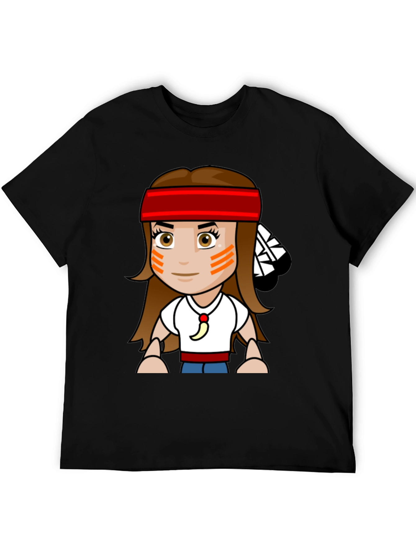 Cartoon Native American Girl T-Shirt
