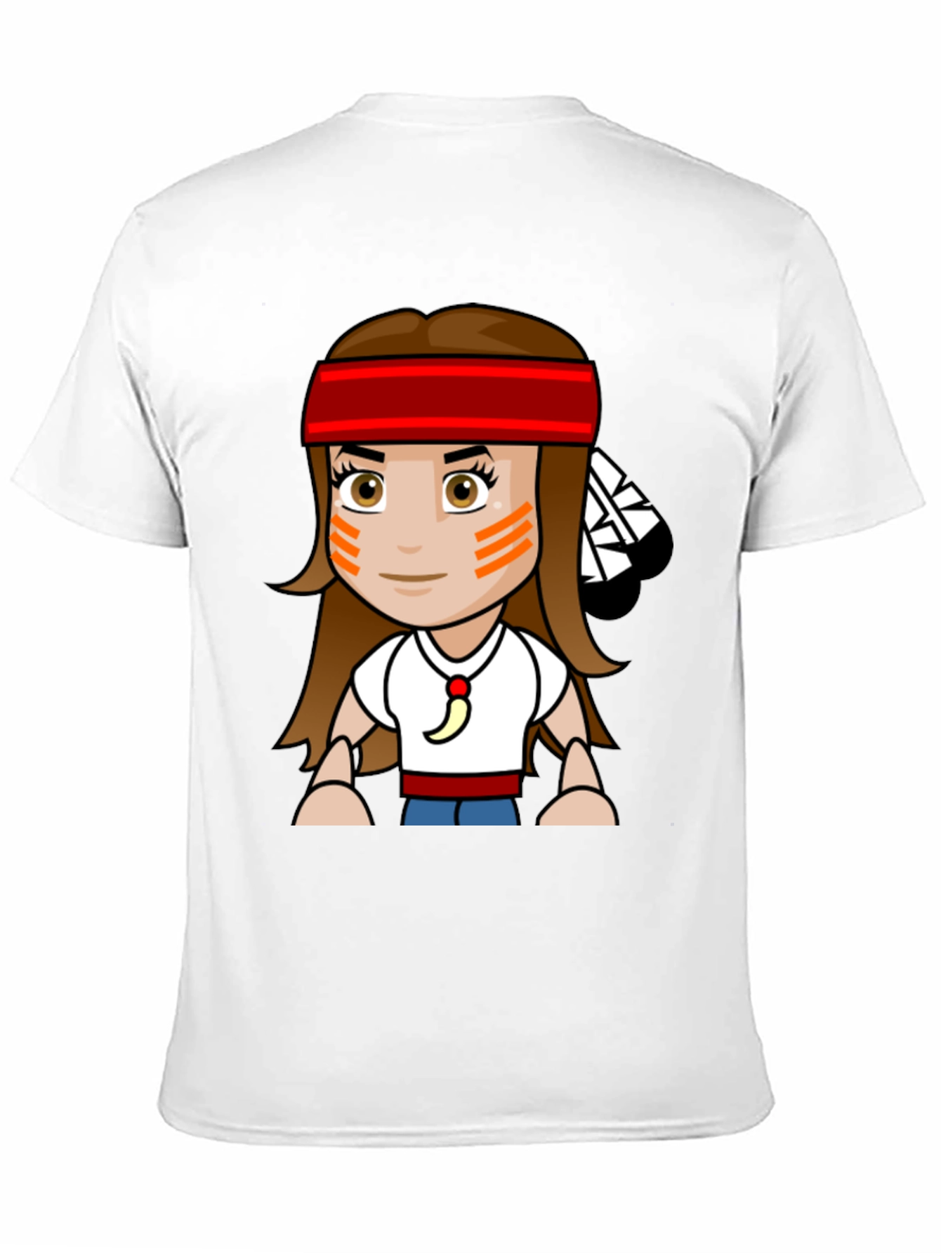 Cartoon Native American Girl T-Shirt