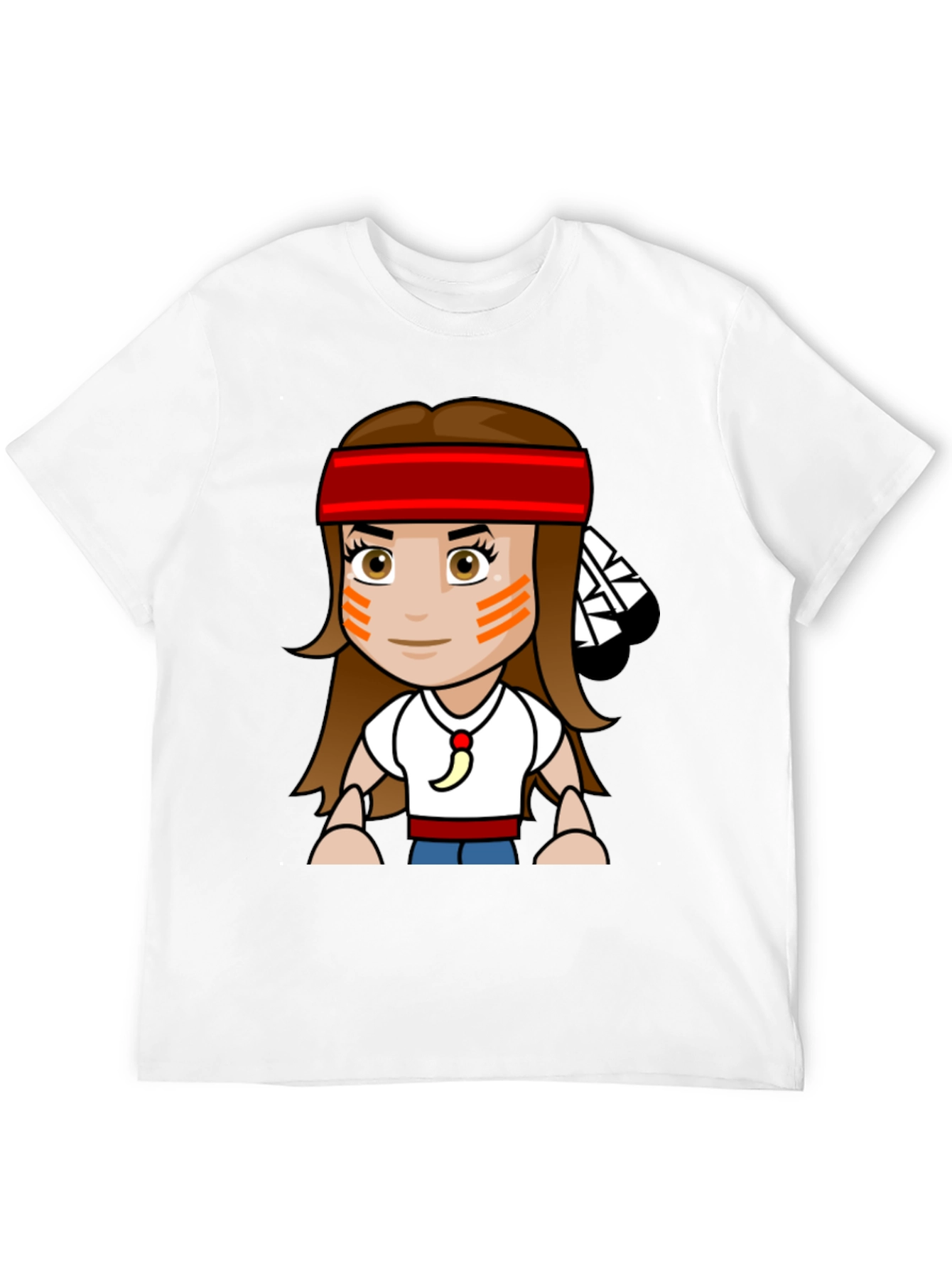 Cartoon Native American Girl T-Shirt