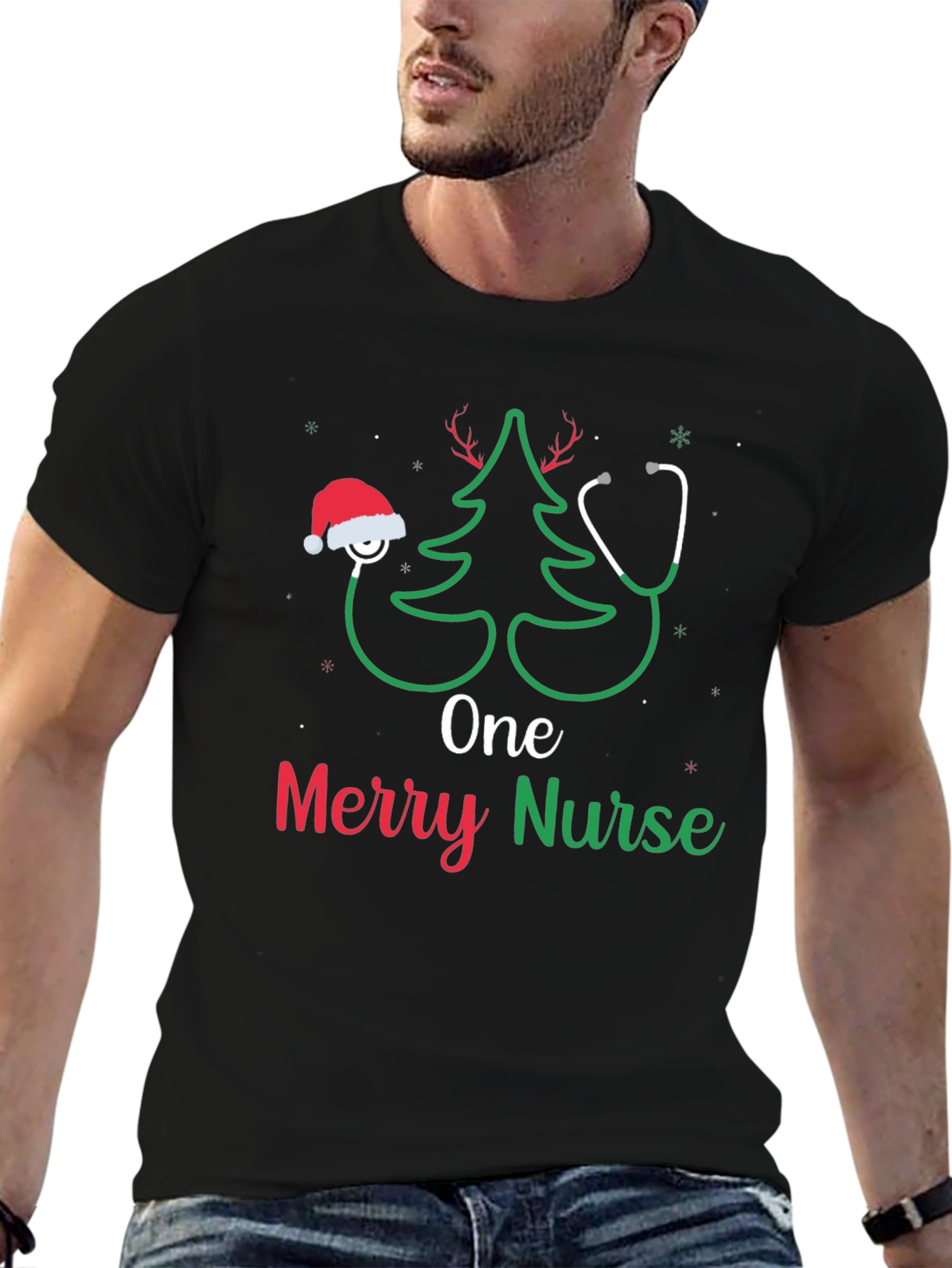 One Merry Nurse Christmas T-Shirt