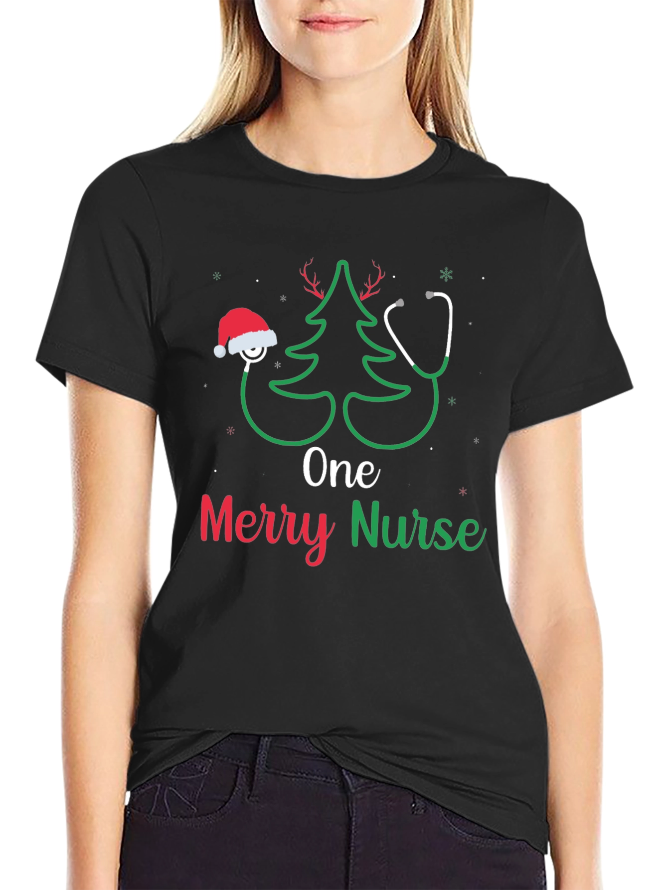 One Merry Nurse Christmas T-Shirt