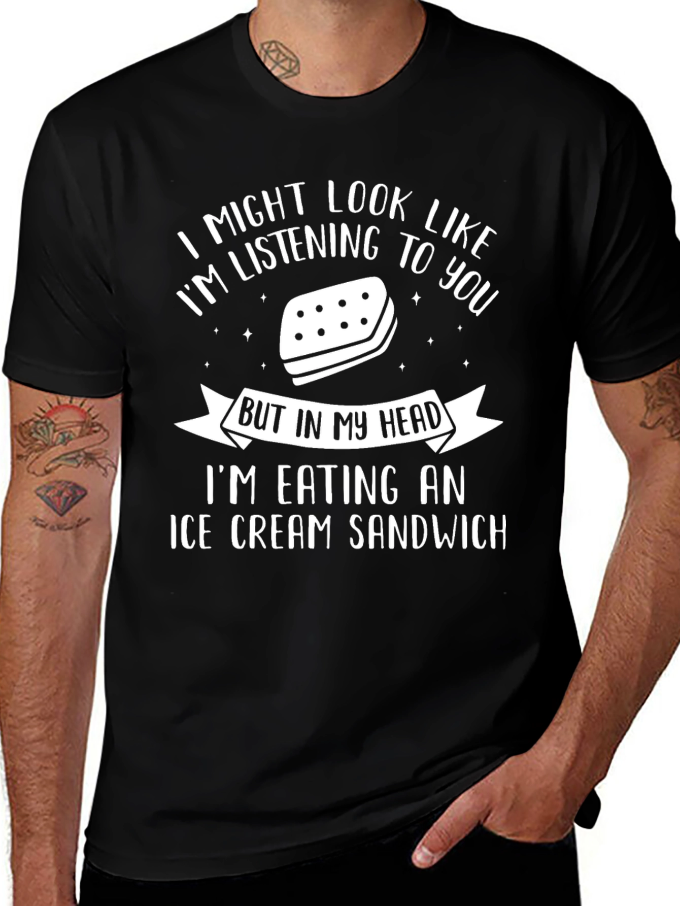 Ice Cream Sandwich Graphic Tee - Funny T-Shirt