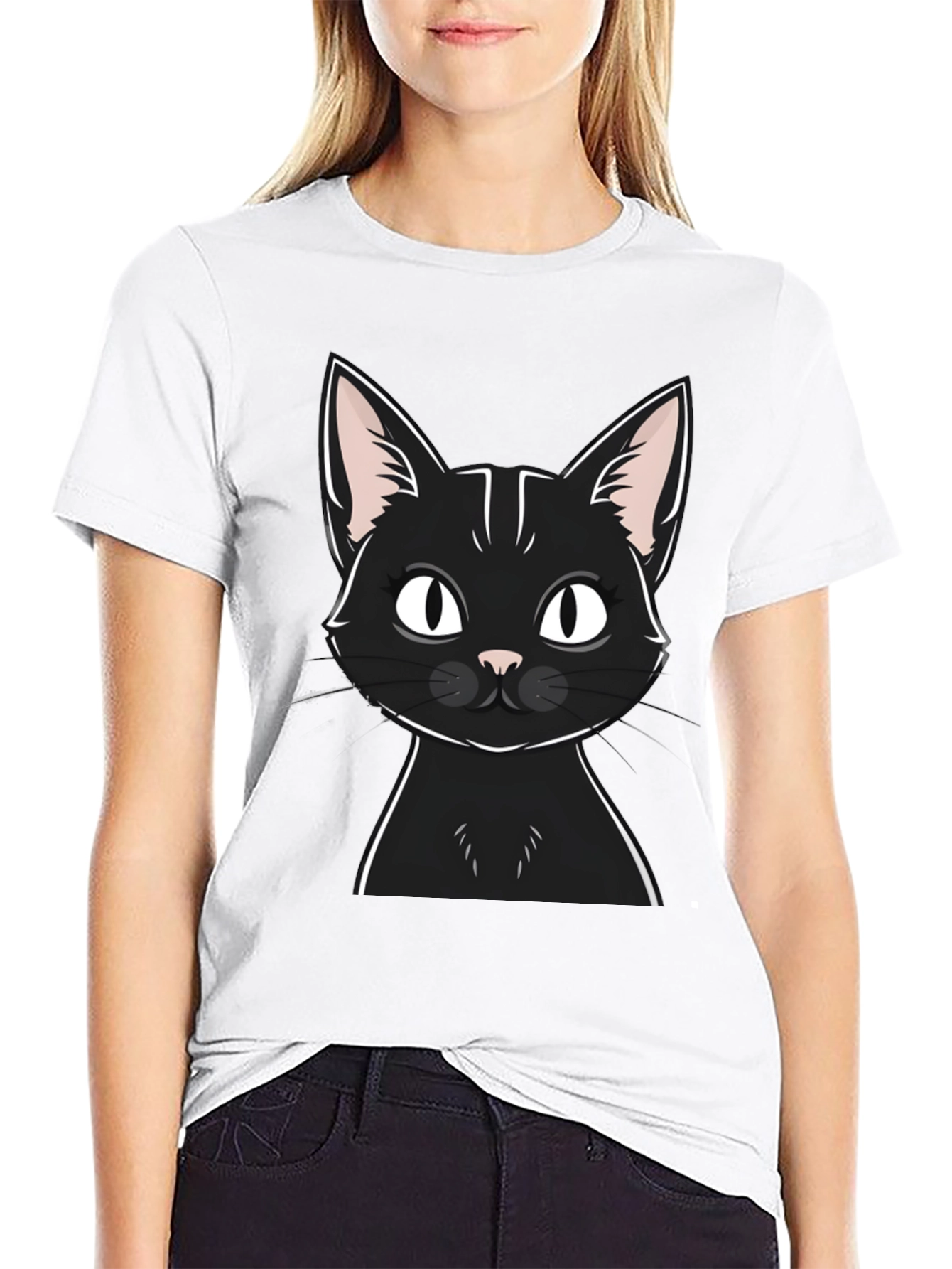 Black Cat Graphic T-Shirt - Unisex Casual Tee
