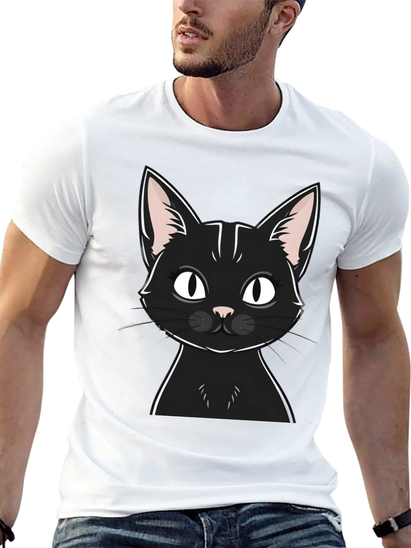Black Cat Graphic T-Shirt - Unisex Casual Tee