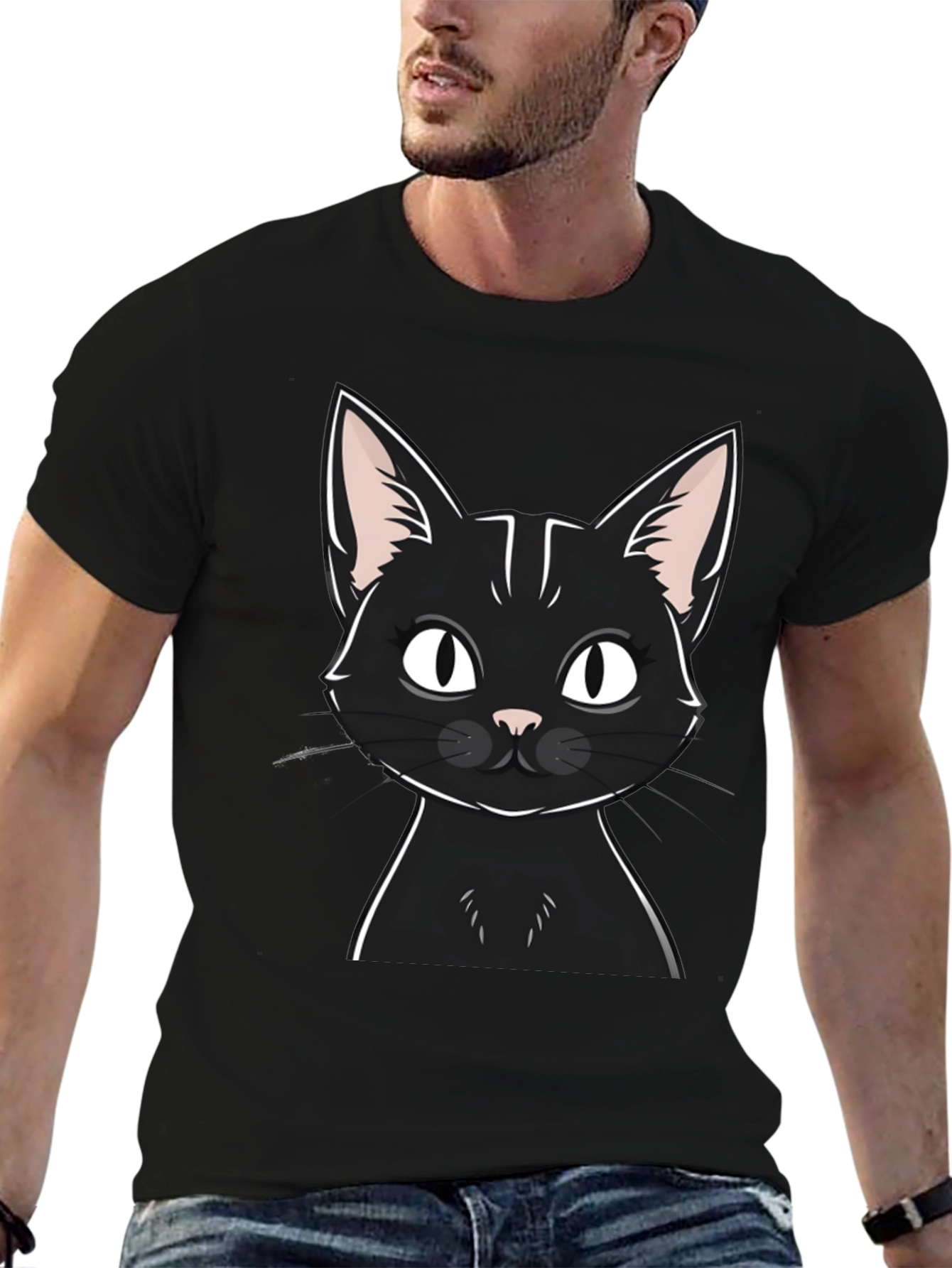 Black Cat Graphic T-Shirt - Unisex Casual Tee