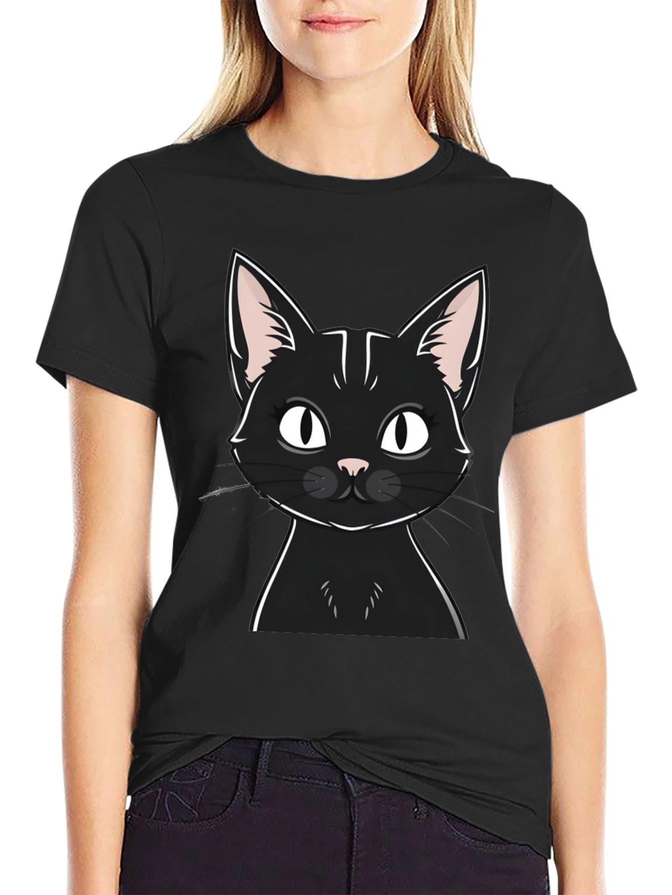 Black Cat Graphic T-Shirt - Unisex Casual Tee