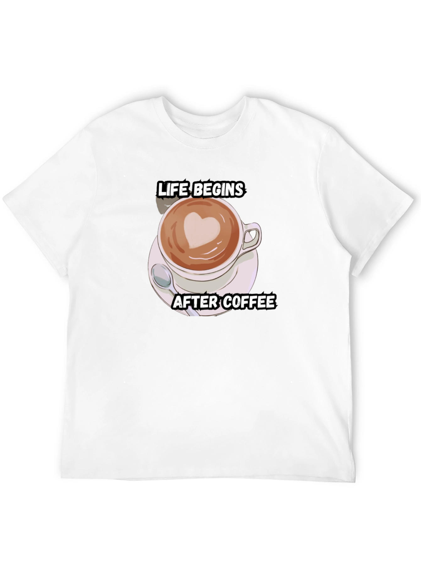 Life Begins After Coffee T-Shirt - Black Cotton Tee