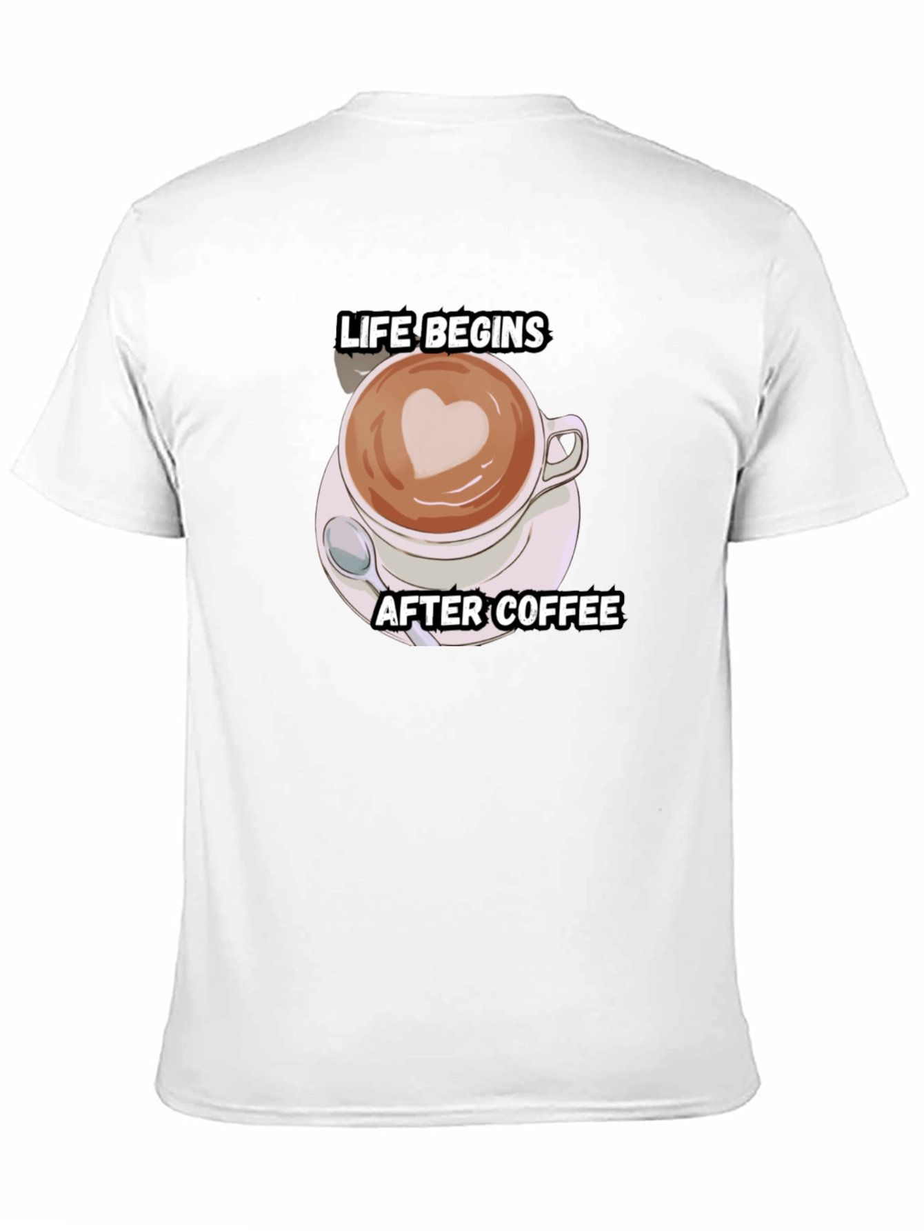 Life Begins After Coffee T-Shirt - Black Cotton Tee