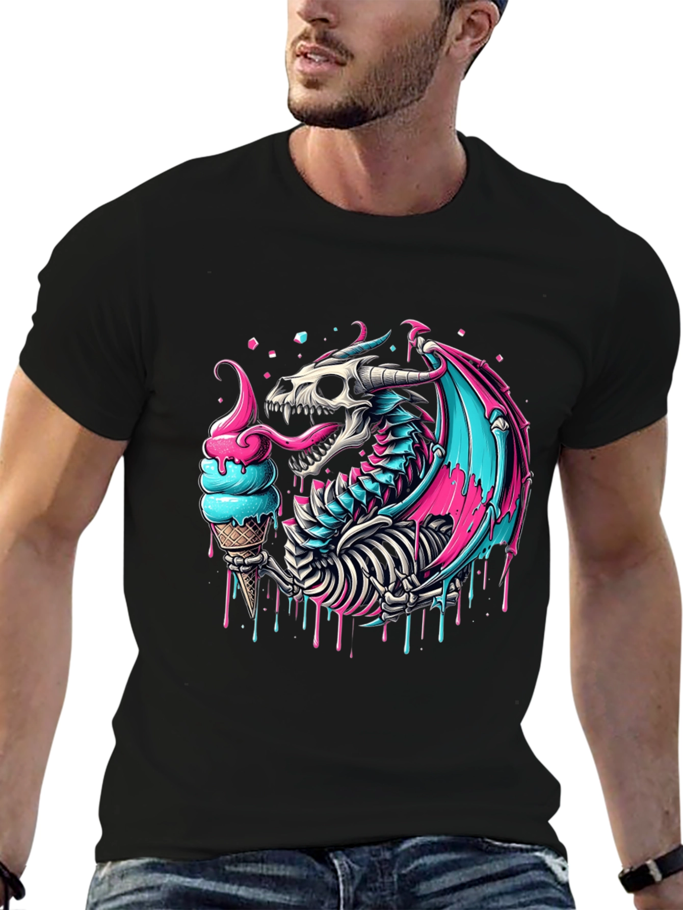Ice Cream Dragon Graphic Tee