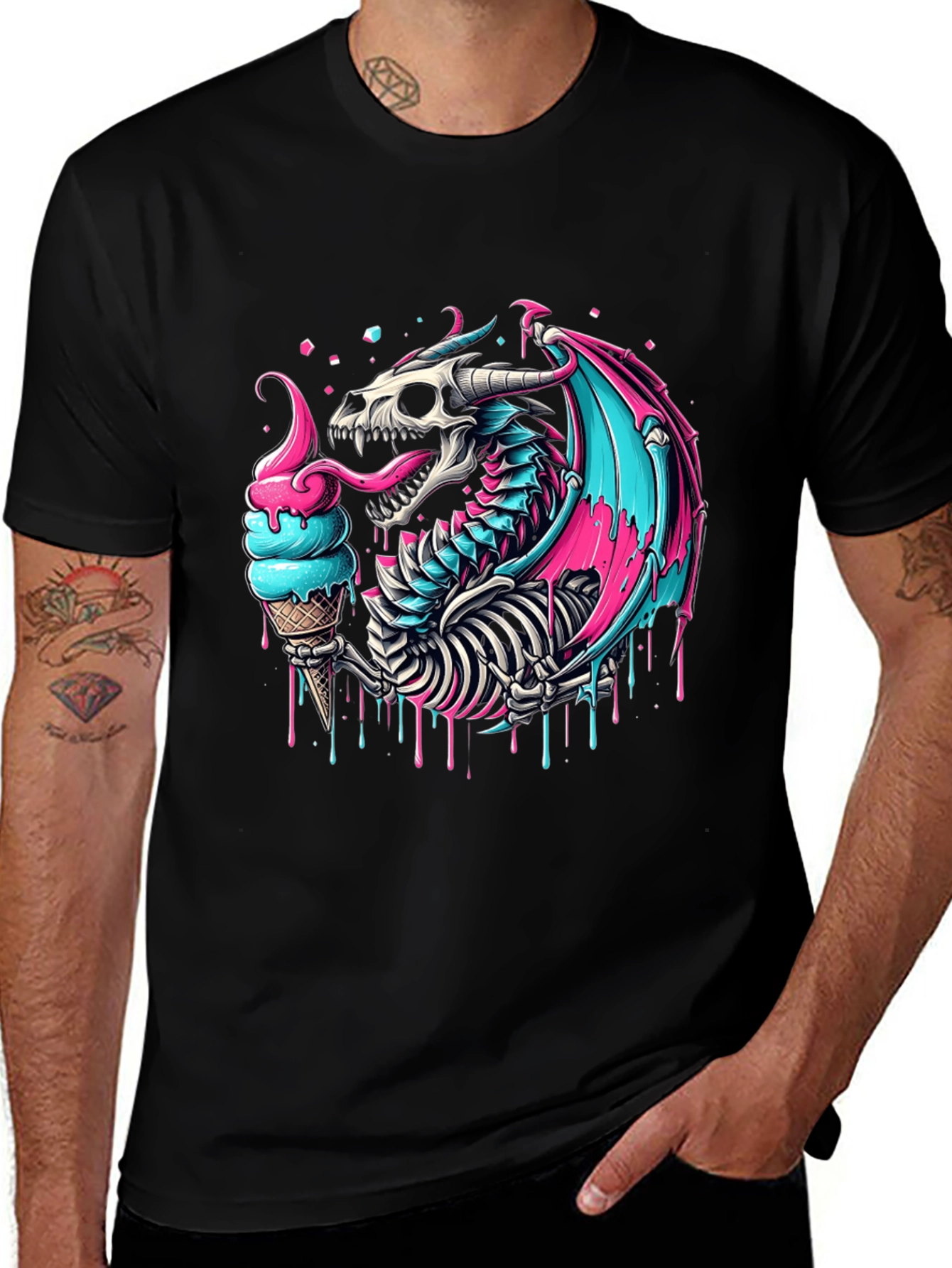 Ice Cream Dragon Graphic Tee