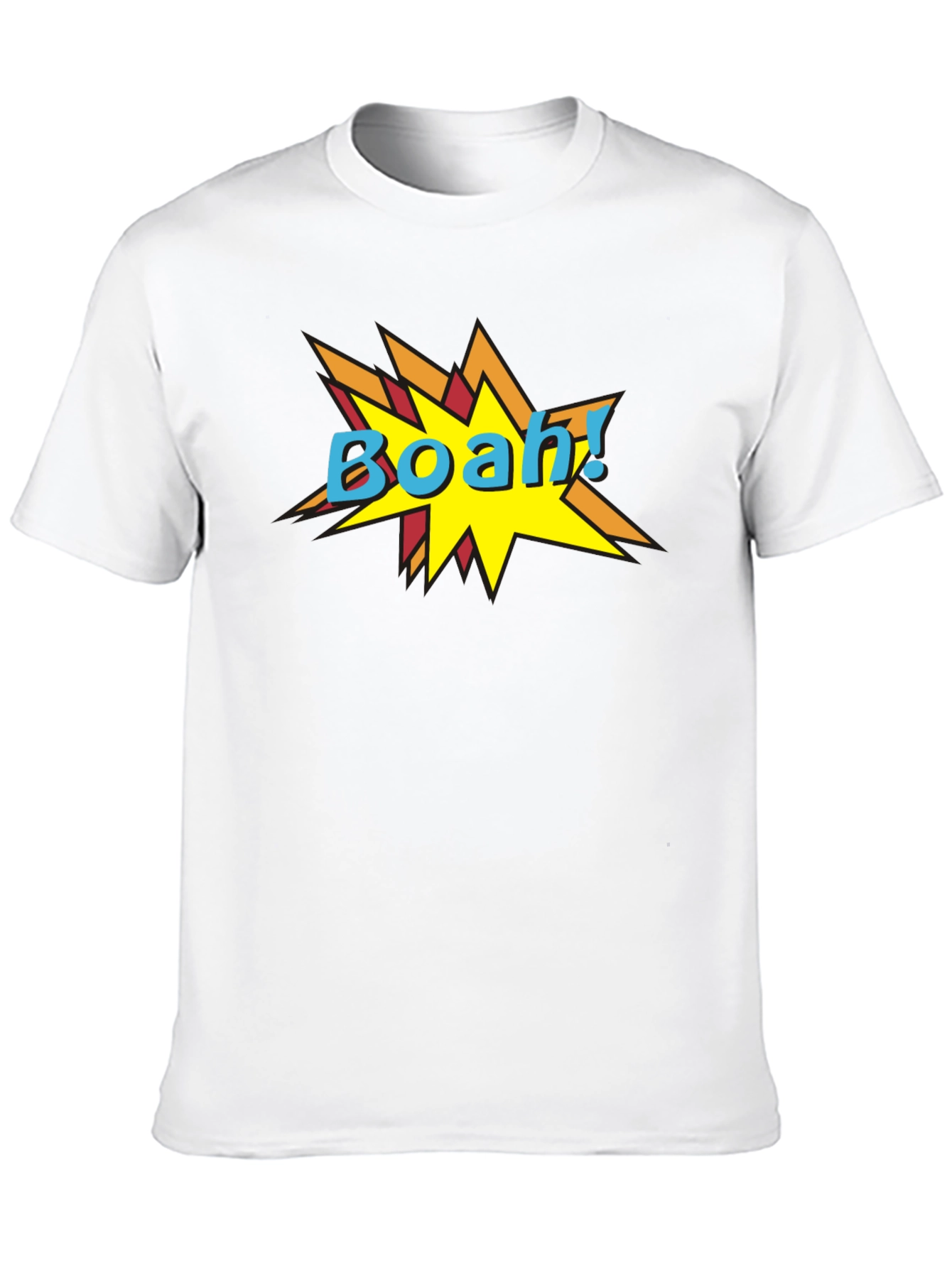 BOAH! Comic Style Graphic Print Black T-Shirt