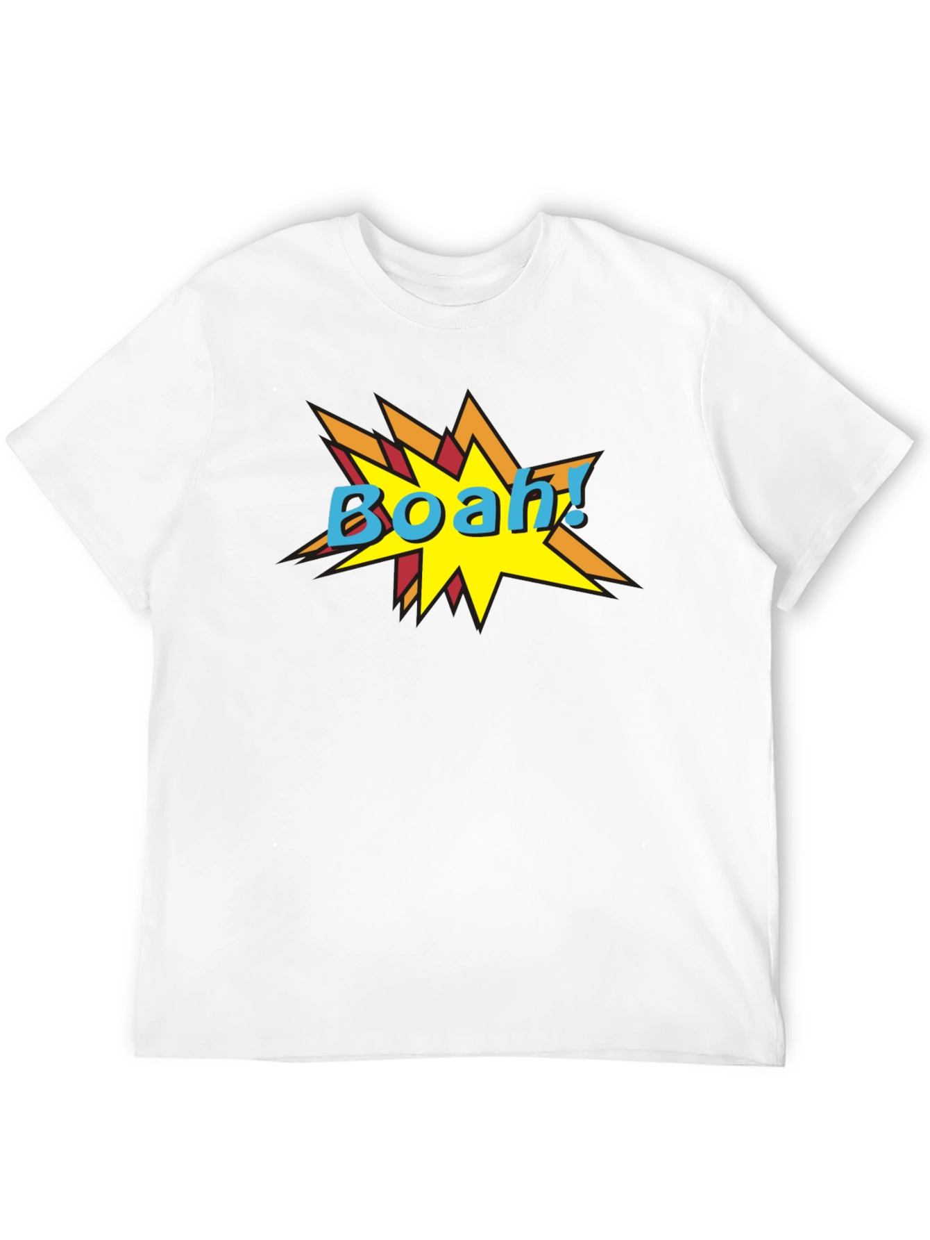 BOAH! Comic Style Graphic Print Black T-Shirt