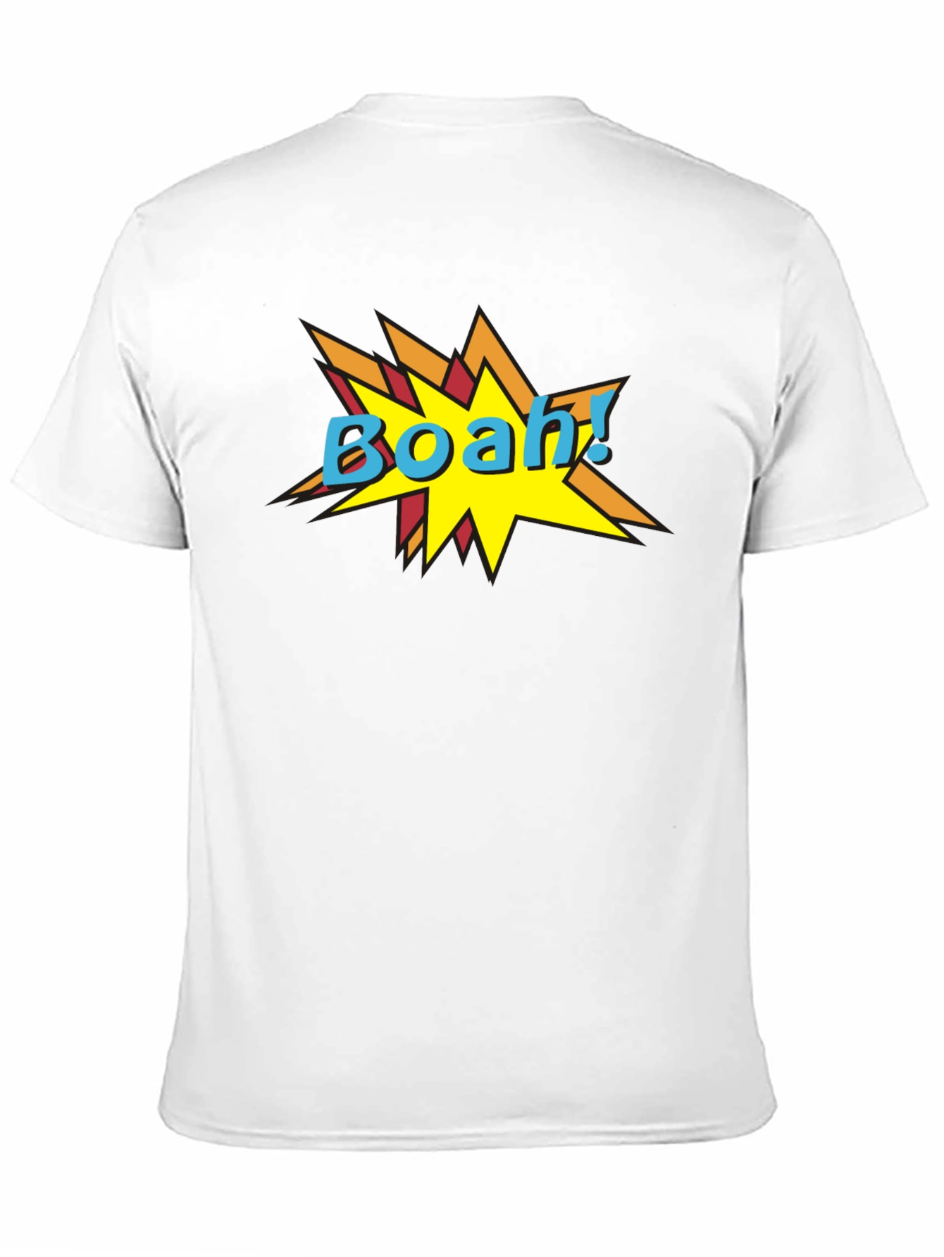BOAH! Comic Style Graphic Print Black T-Shirt