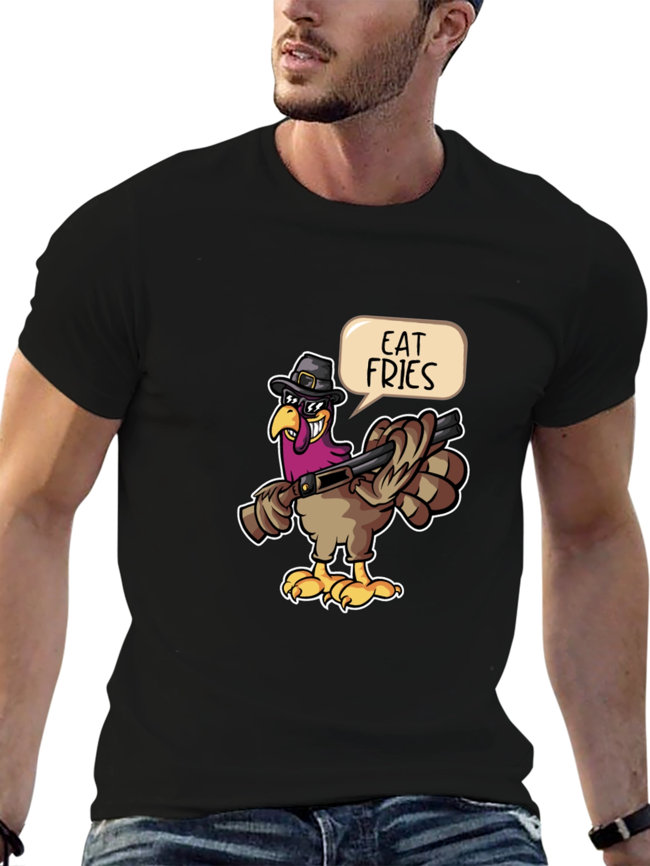 Eat Fries Turkey Graphic Tee
