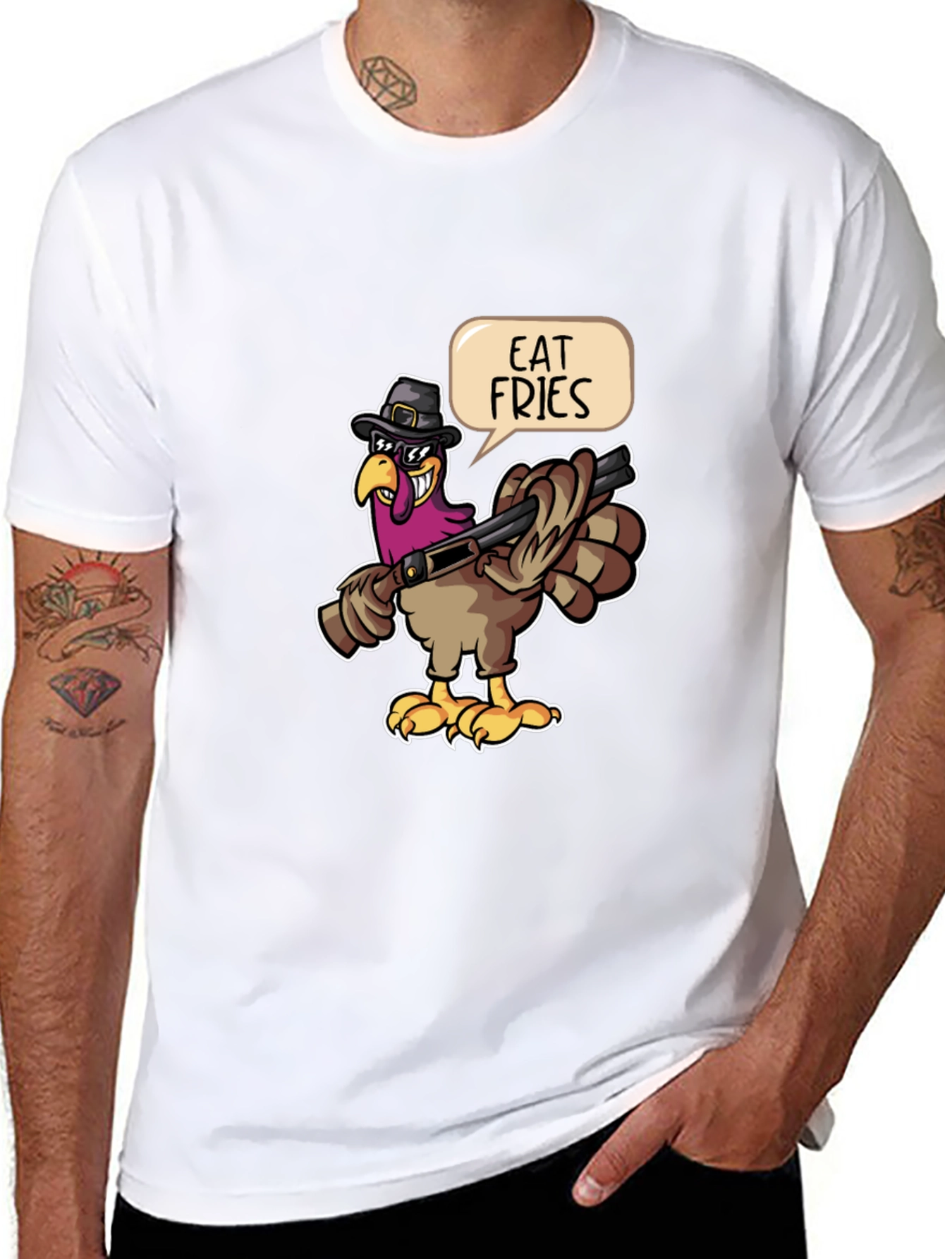 Eat Fries Turkey Graphic Tee