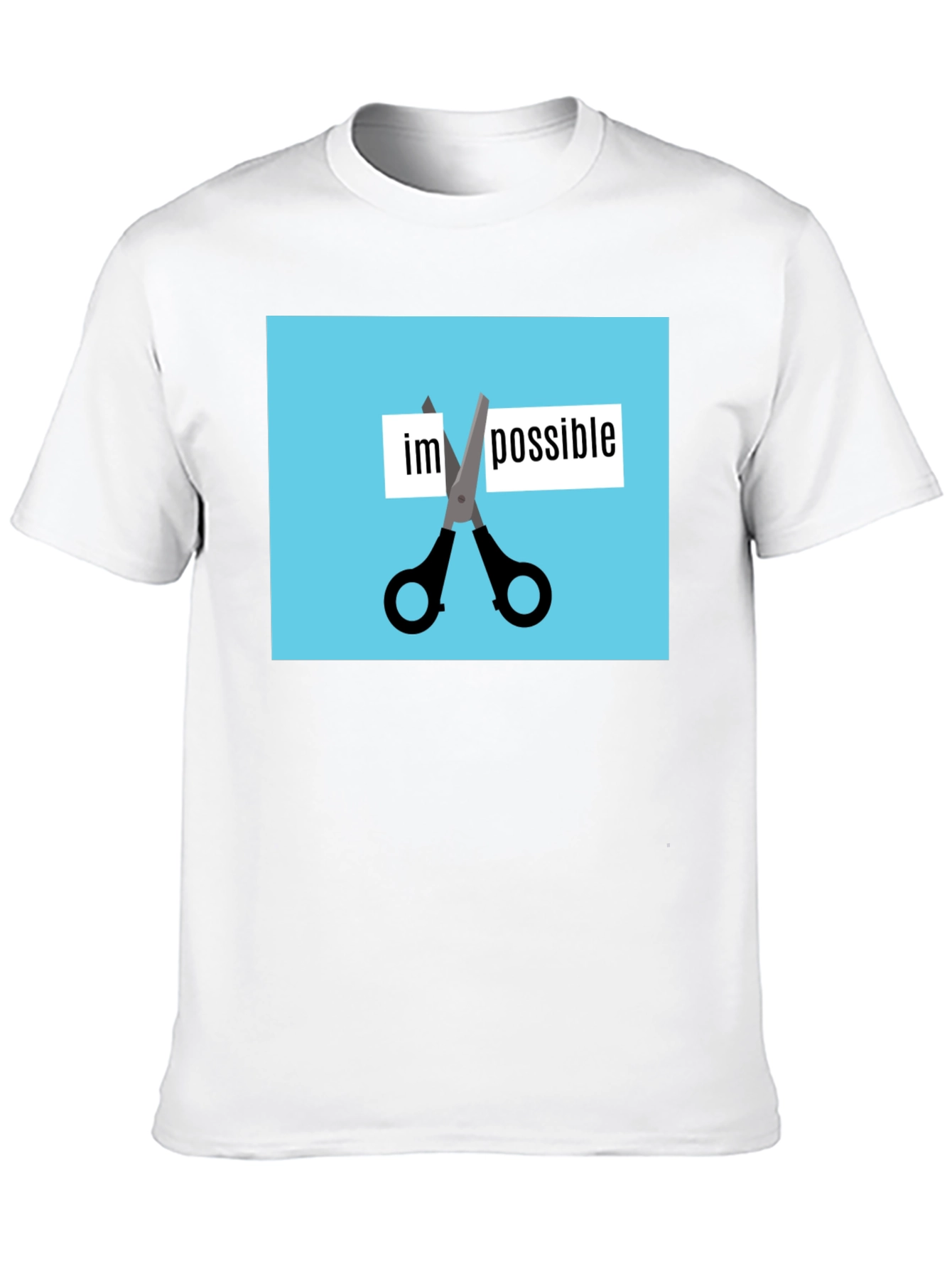 Motivational Impossible Cutout Graphic Tee