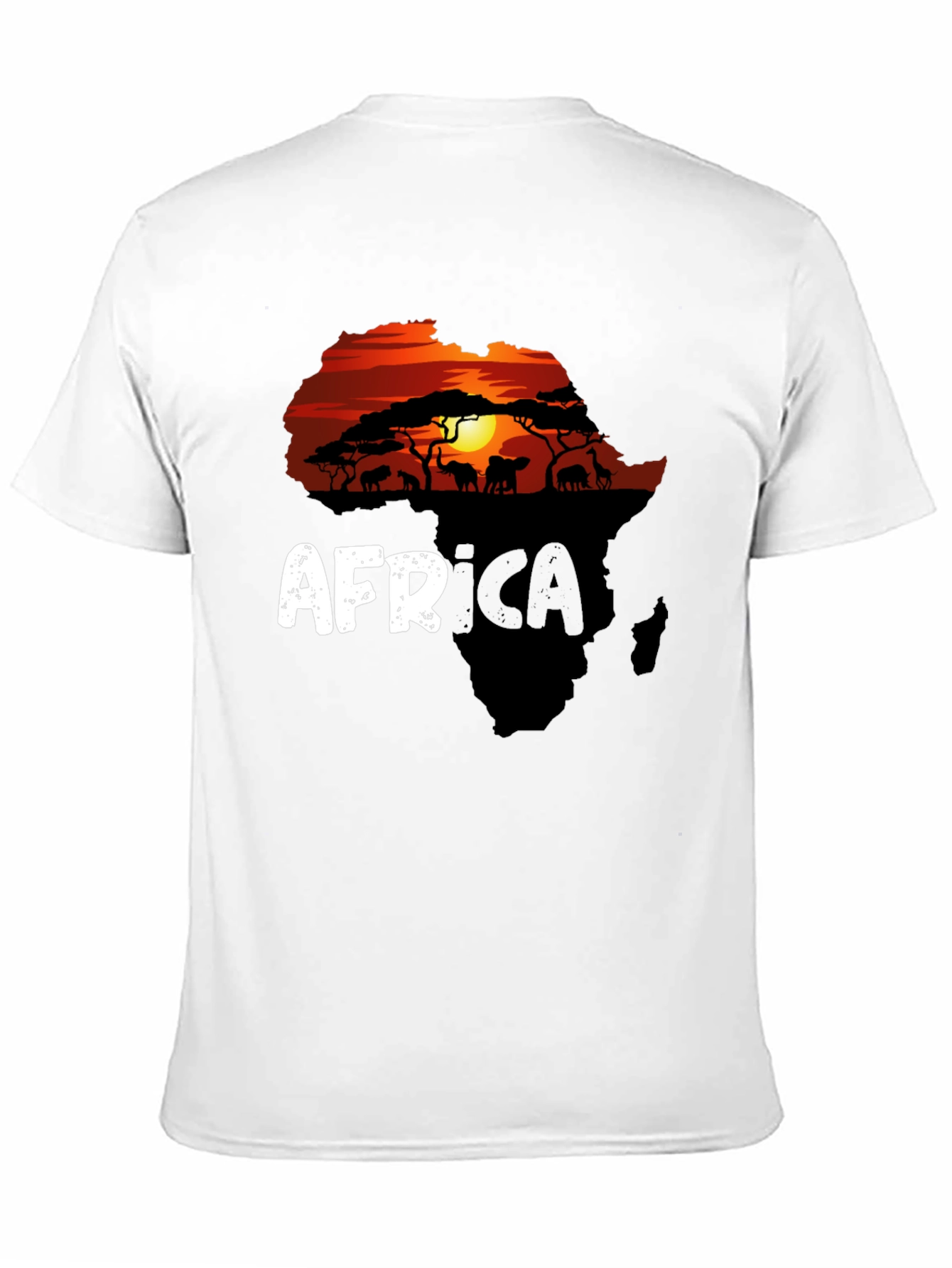 Africa Silhouette Graphic T-Shirt - Black