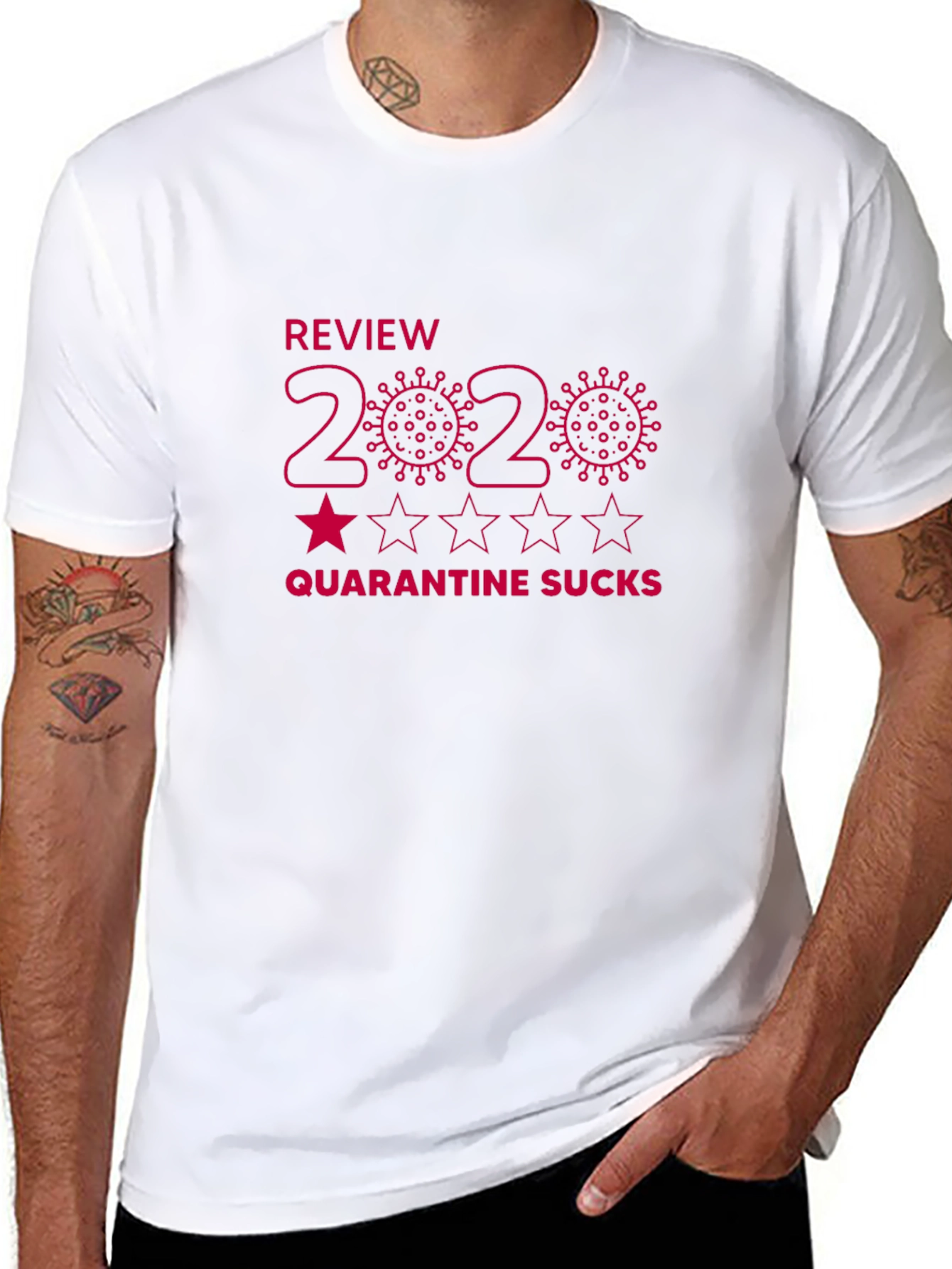 2020 Review Quarantine Sucks Graphic T-Shirt
