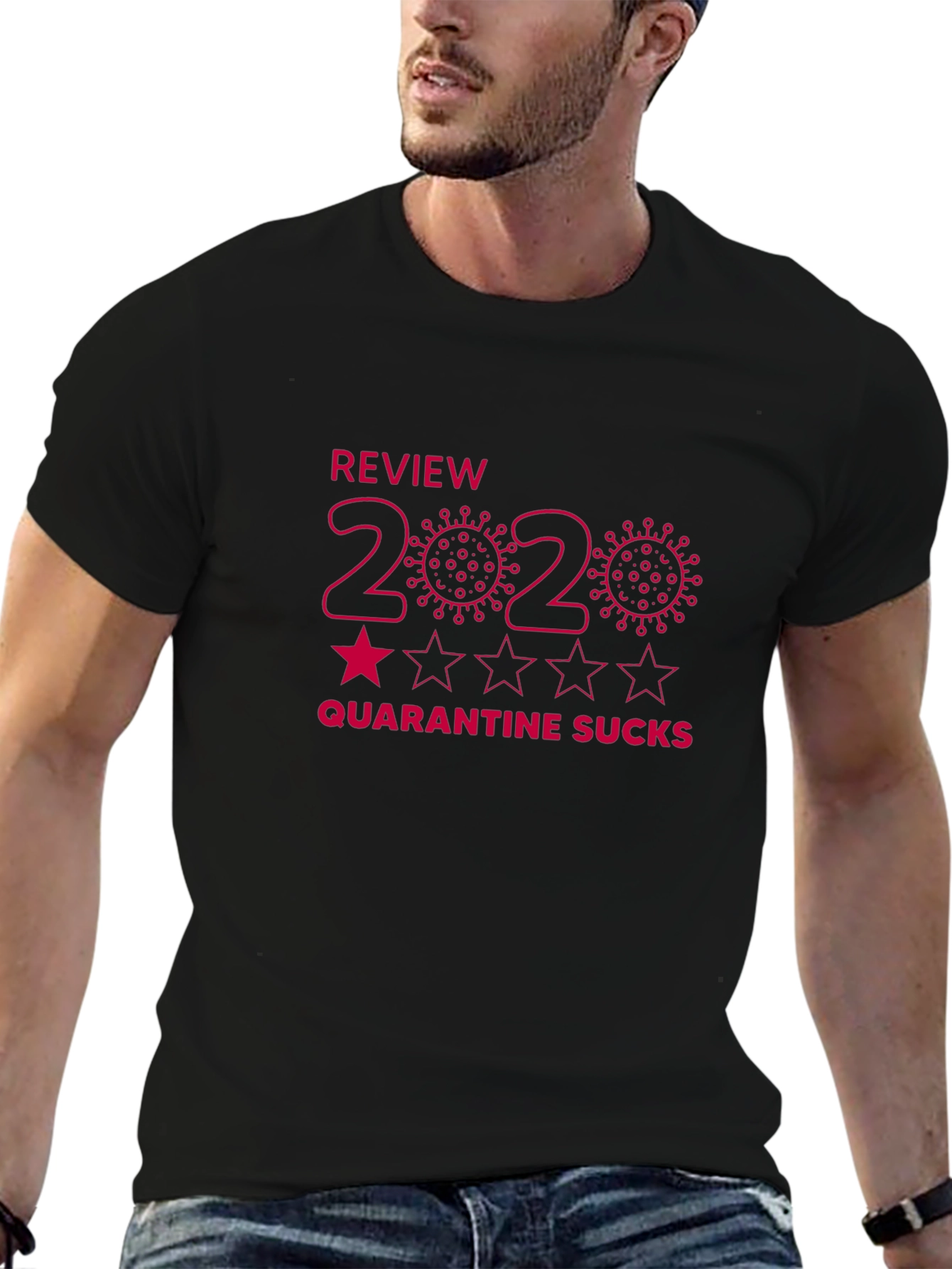 2020 Review Quarantine Sucks Graphic T-Shirt