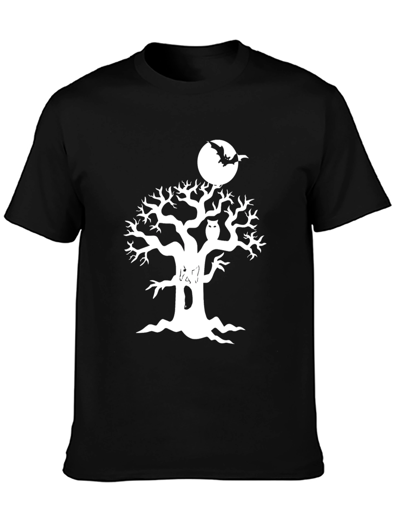 Halloween Tree Owl & Bat Graphic Tee