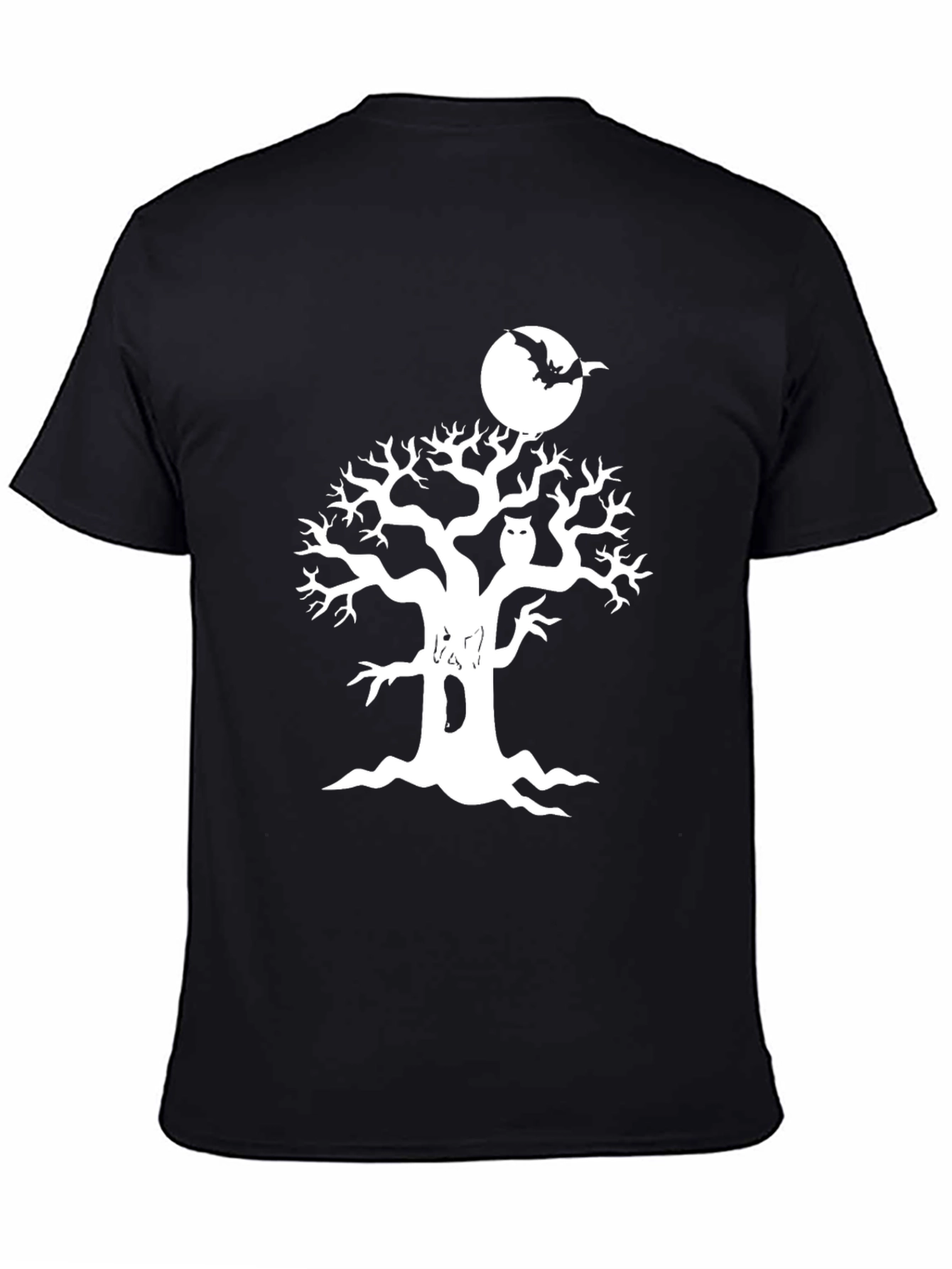 Halloween Tree Owl & Bat Graphic Tee