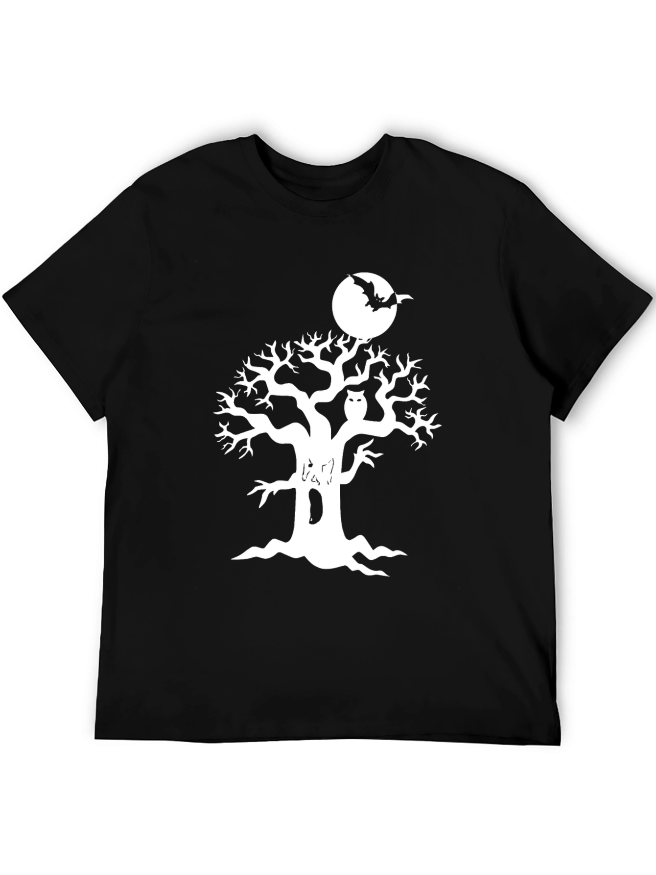 Halloween Tree Owl & Bat Graphic Tee