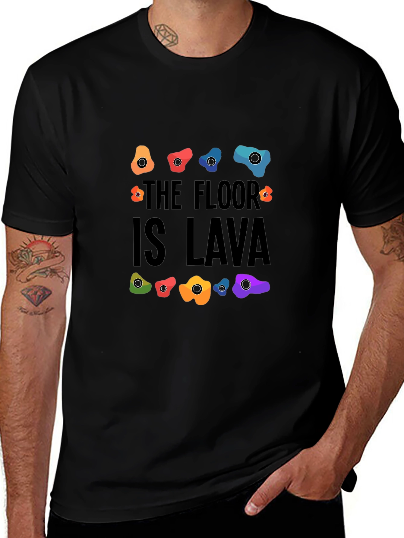 The Floor is Lava Climbing Holds Graphic Tee